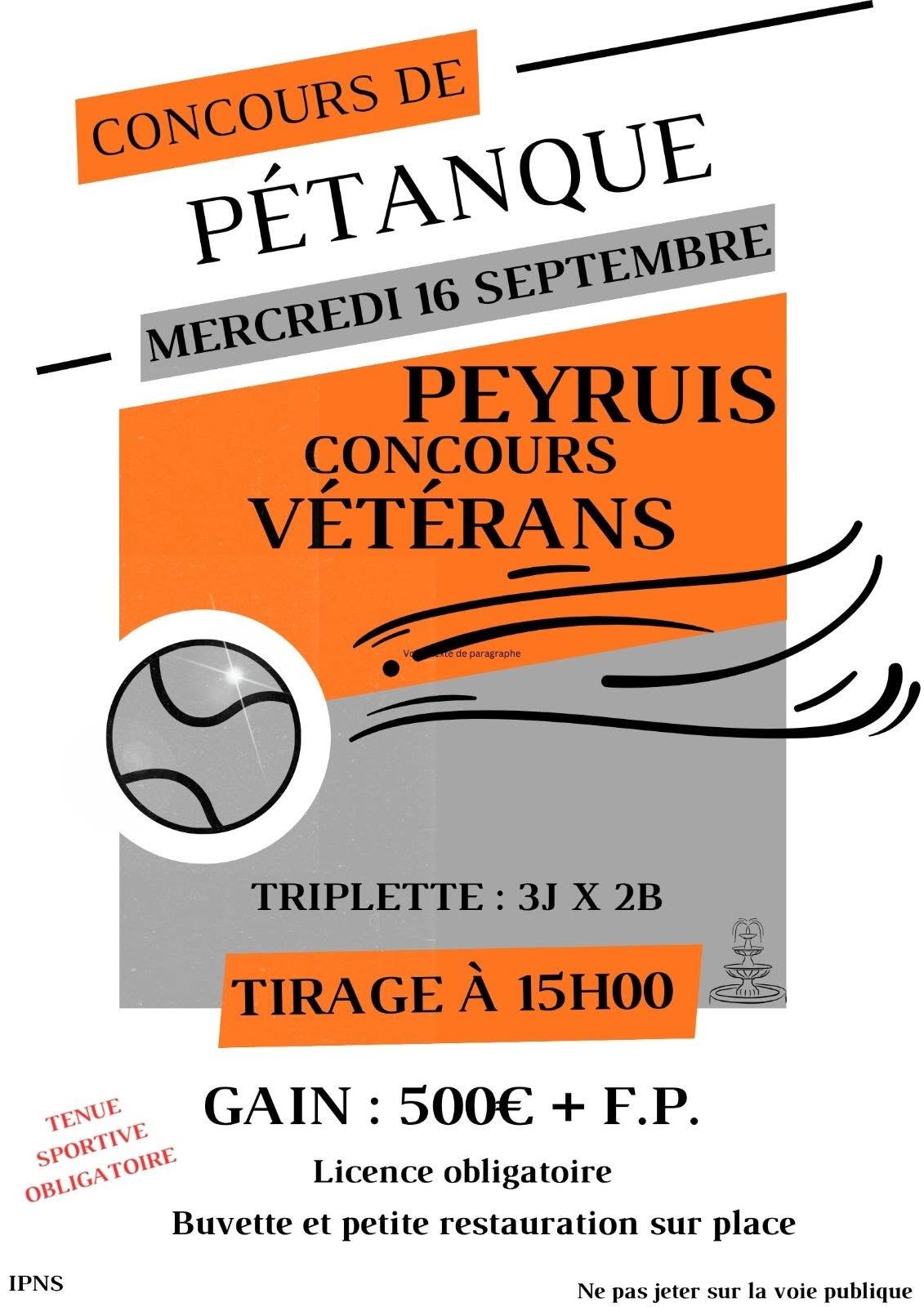 Concours de p�tanque 