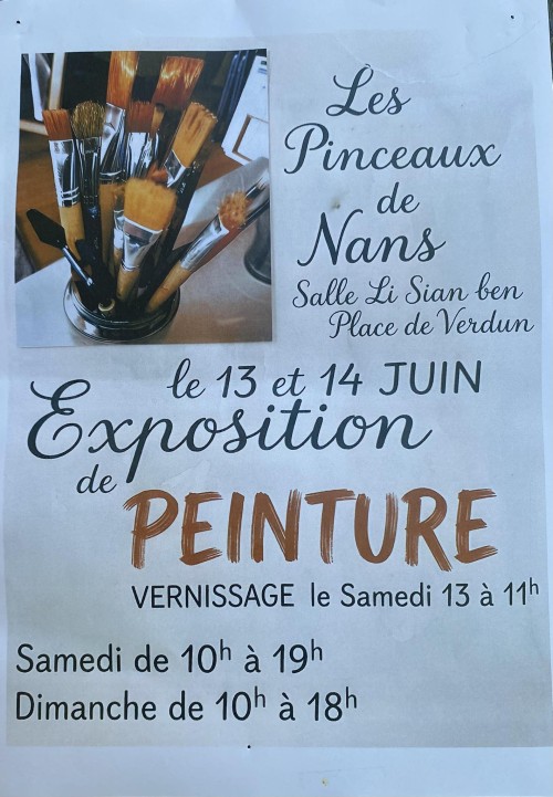 Exposition de peintures � l'huile