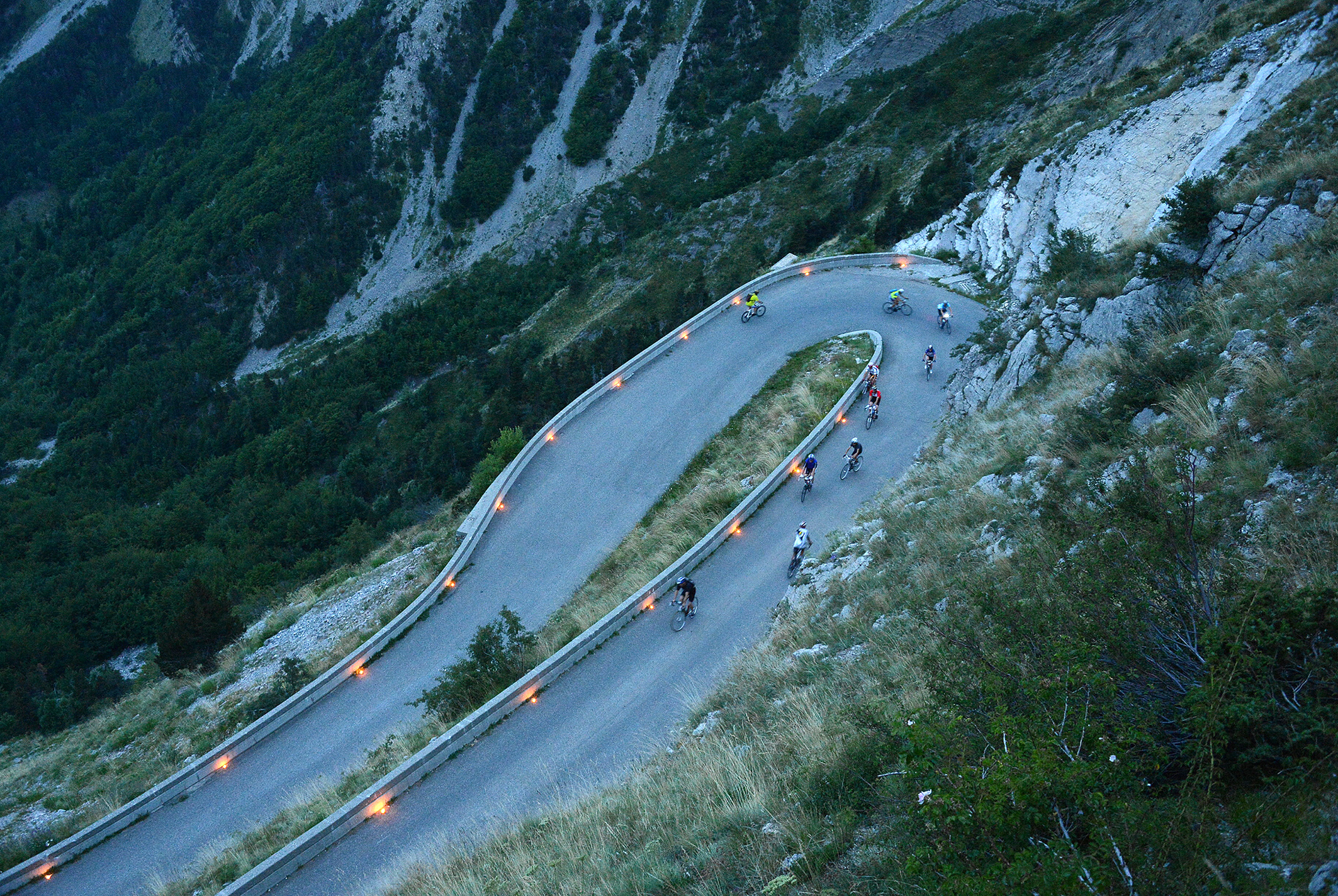 Monte cycliste du Col du Noyer