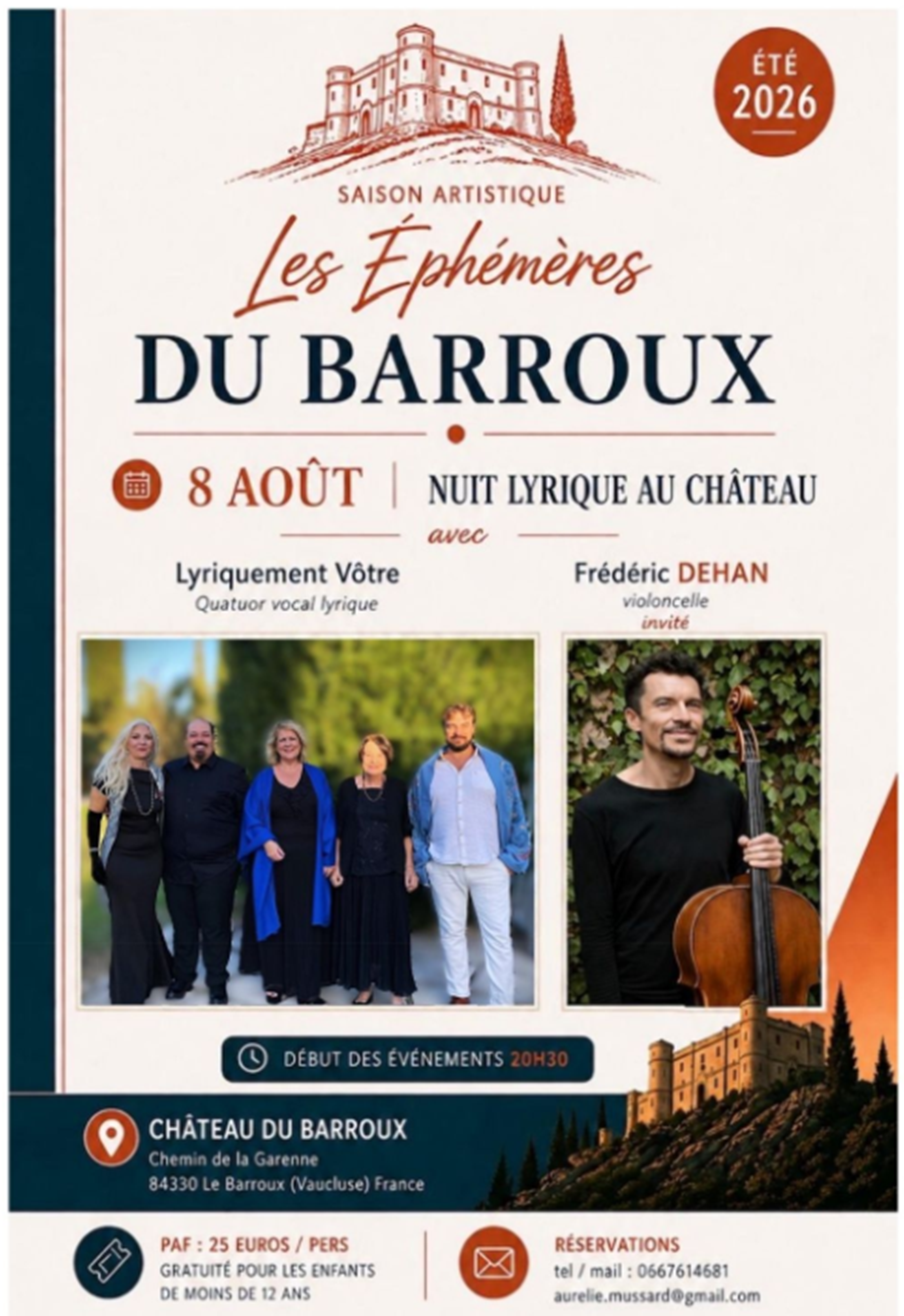 Les �ph�m�res du Barroux : Nuit lyrique au Ch�teau