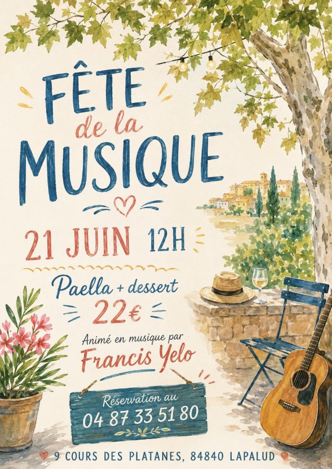 F�te de la musique - Brasserie des Platanes chez Nina
