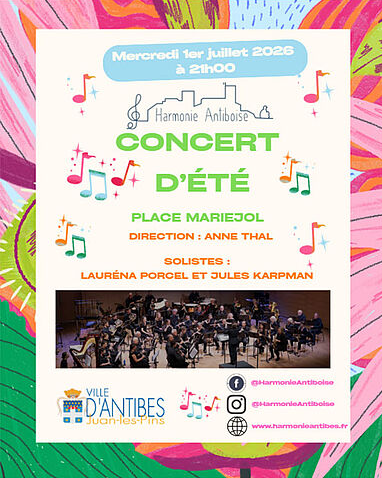 Concert d'�t� de l'Harmonie Antiboise