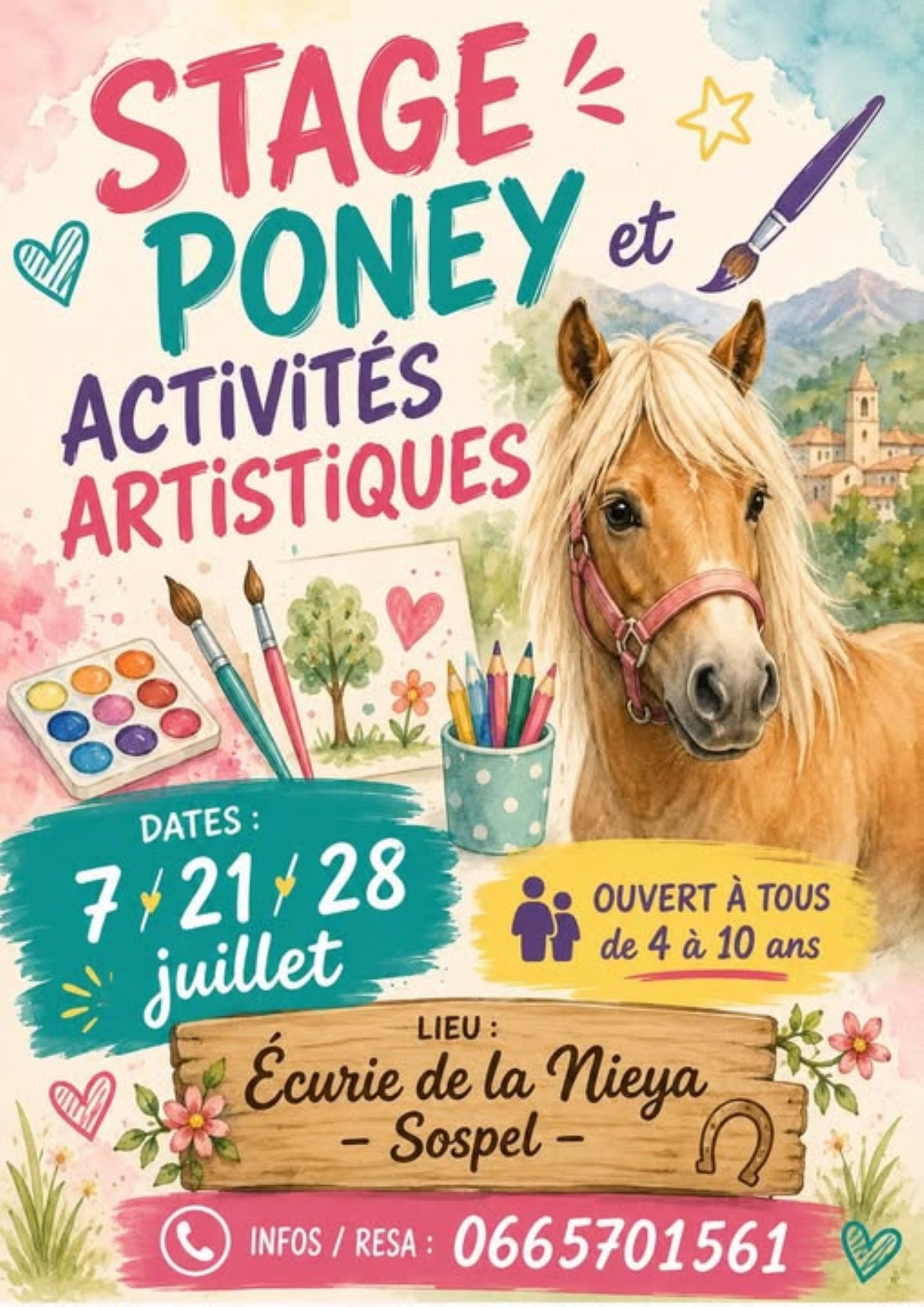 Stage poney et activit�s artistiques