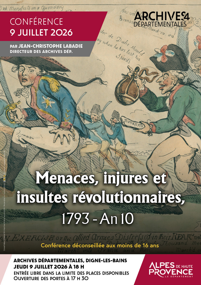 Conf�rence - Menaces, injures et insultes r�volutionnaires (1793 -an 10)