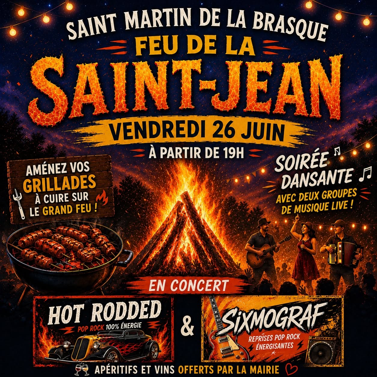 Feu de la Saint-Jean � Saint Martin de La Brasque