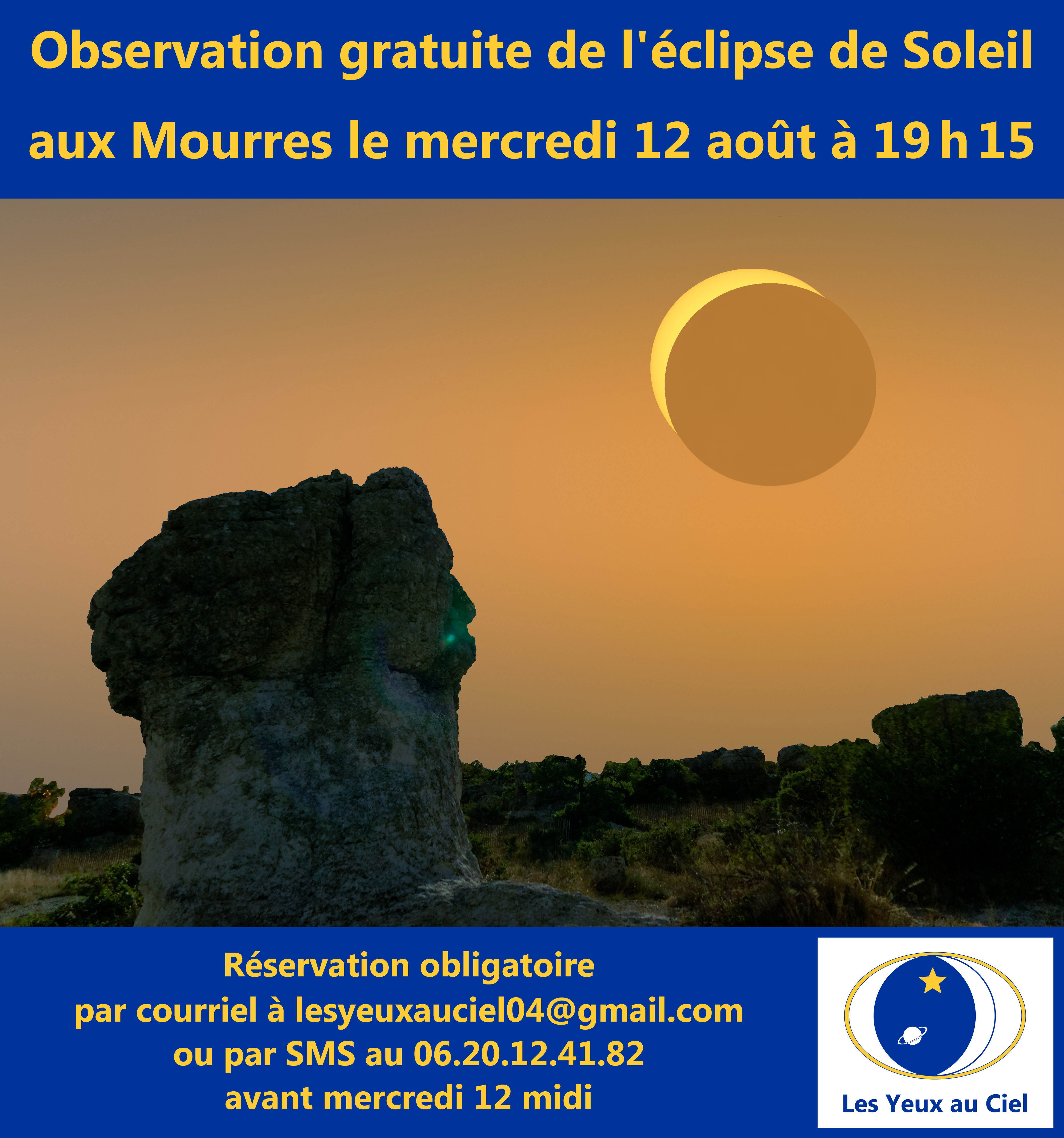 Observation de l'�clipse de Soleil aux Mourres