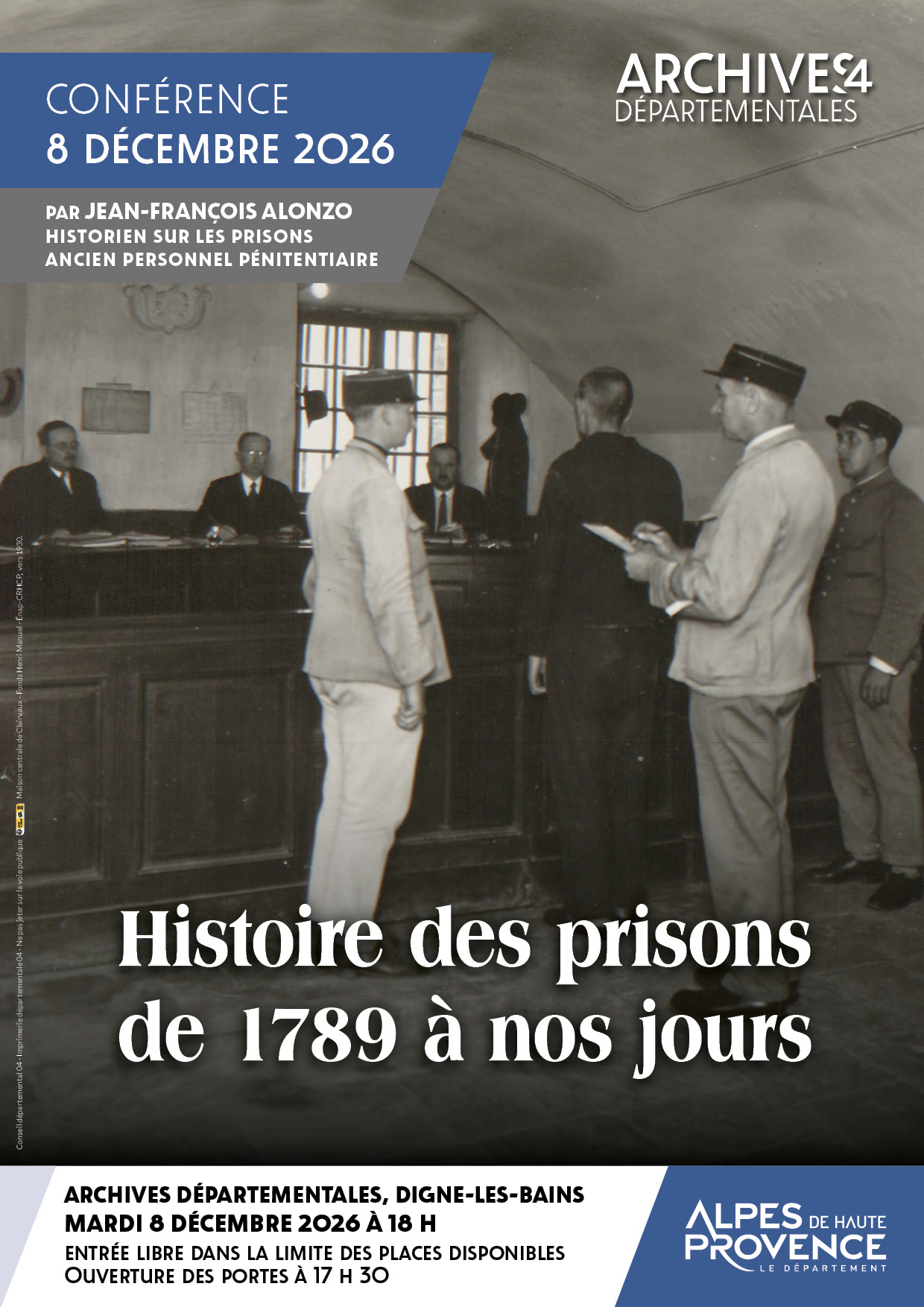 Conf�rence - Histoire des prisons de 1789 � nos jours