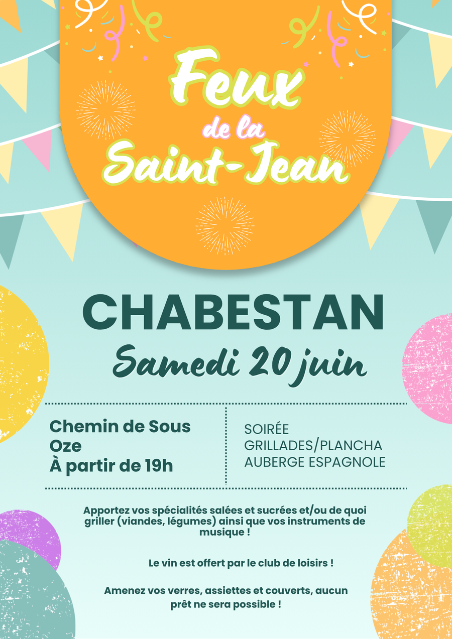 Feux de la Saint-Jean � Chabestan