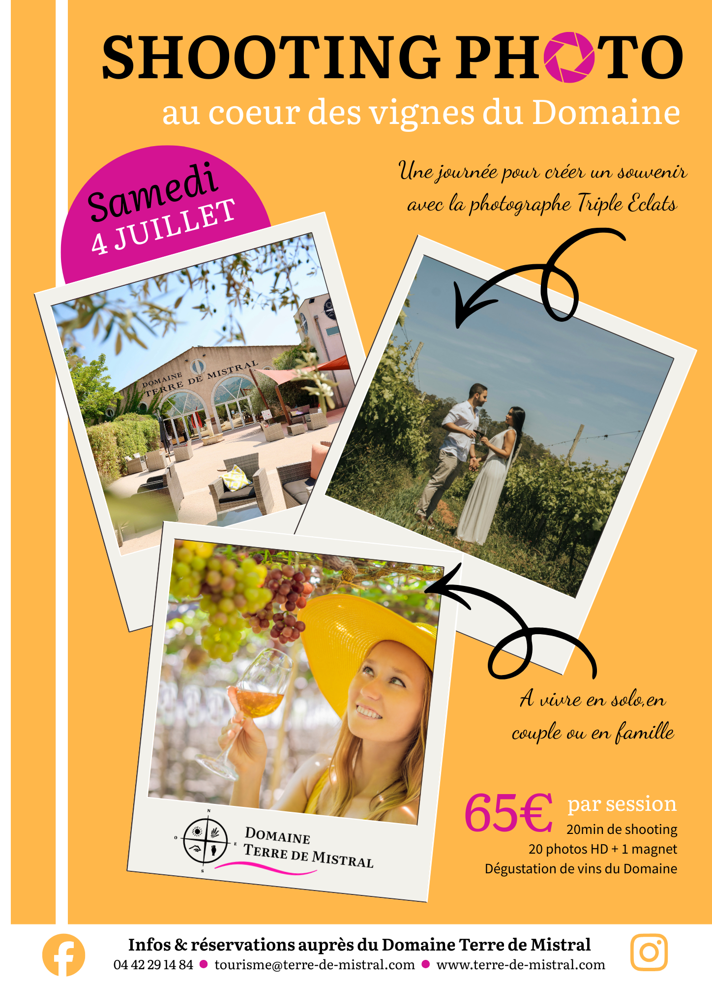 Shooting photo au coeur des vignes