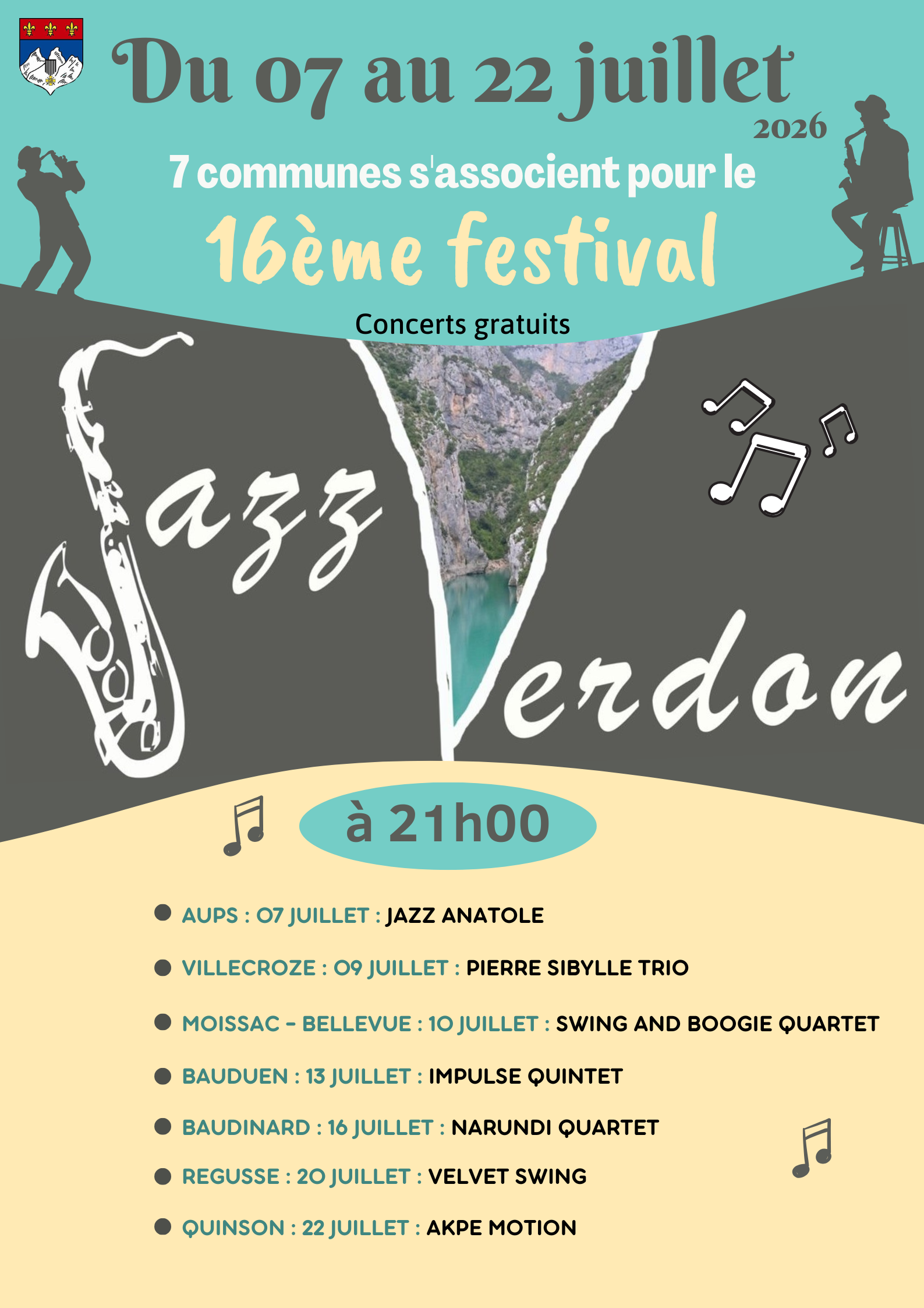 Concert Pierre Sibylle Trio - 16e Festival Jazz Verdon