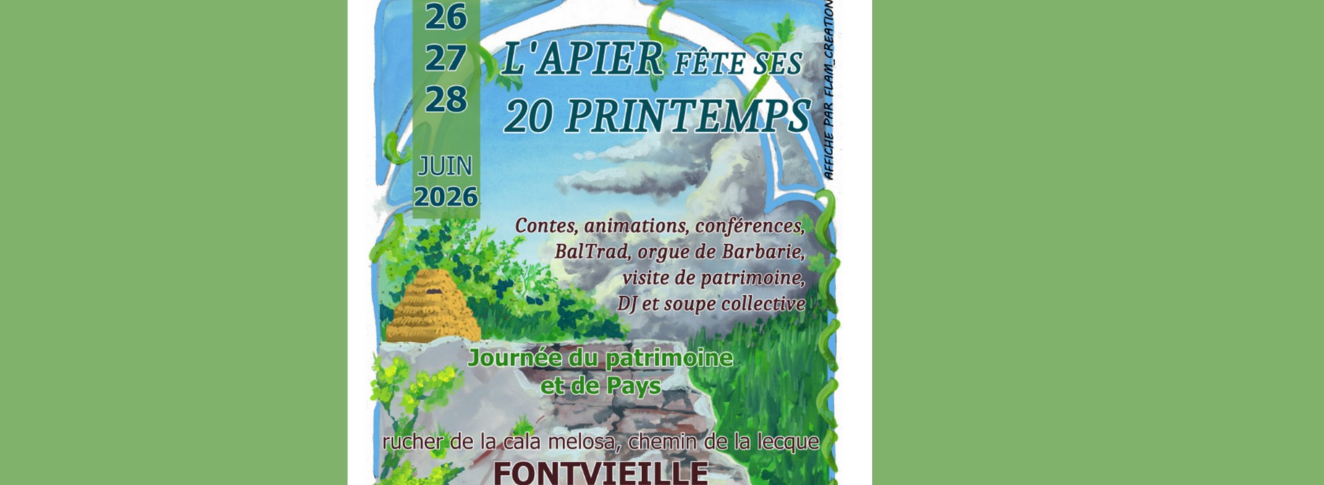 Le d�tour de nos 20 printemps au Rucher Cala M�losa