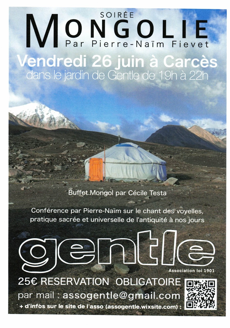 Soir�e Mongolie: Conf�rence et buffet mongol