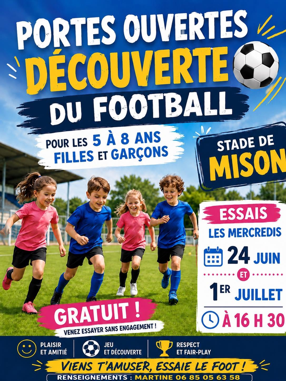 Portes ouvertes d�couverte du football 5-8 ans