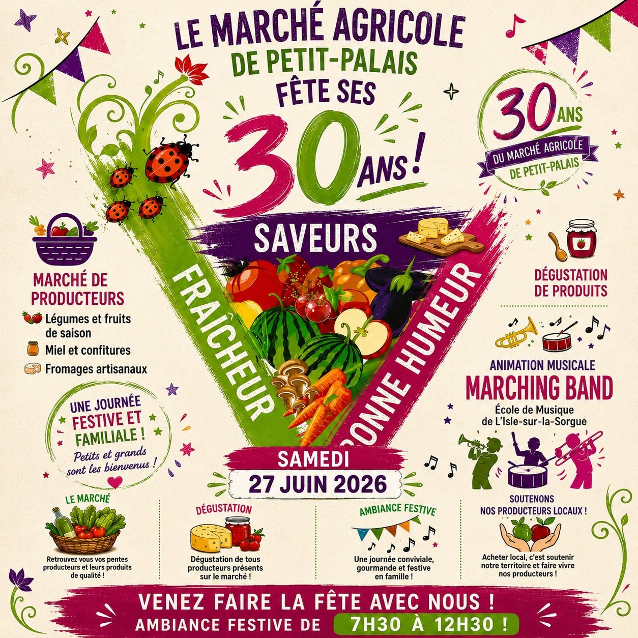 Le March� agricole de Petit-Palais f�te ses 30 ans !