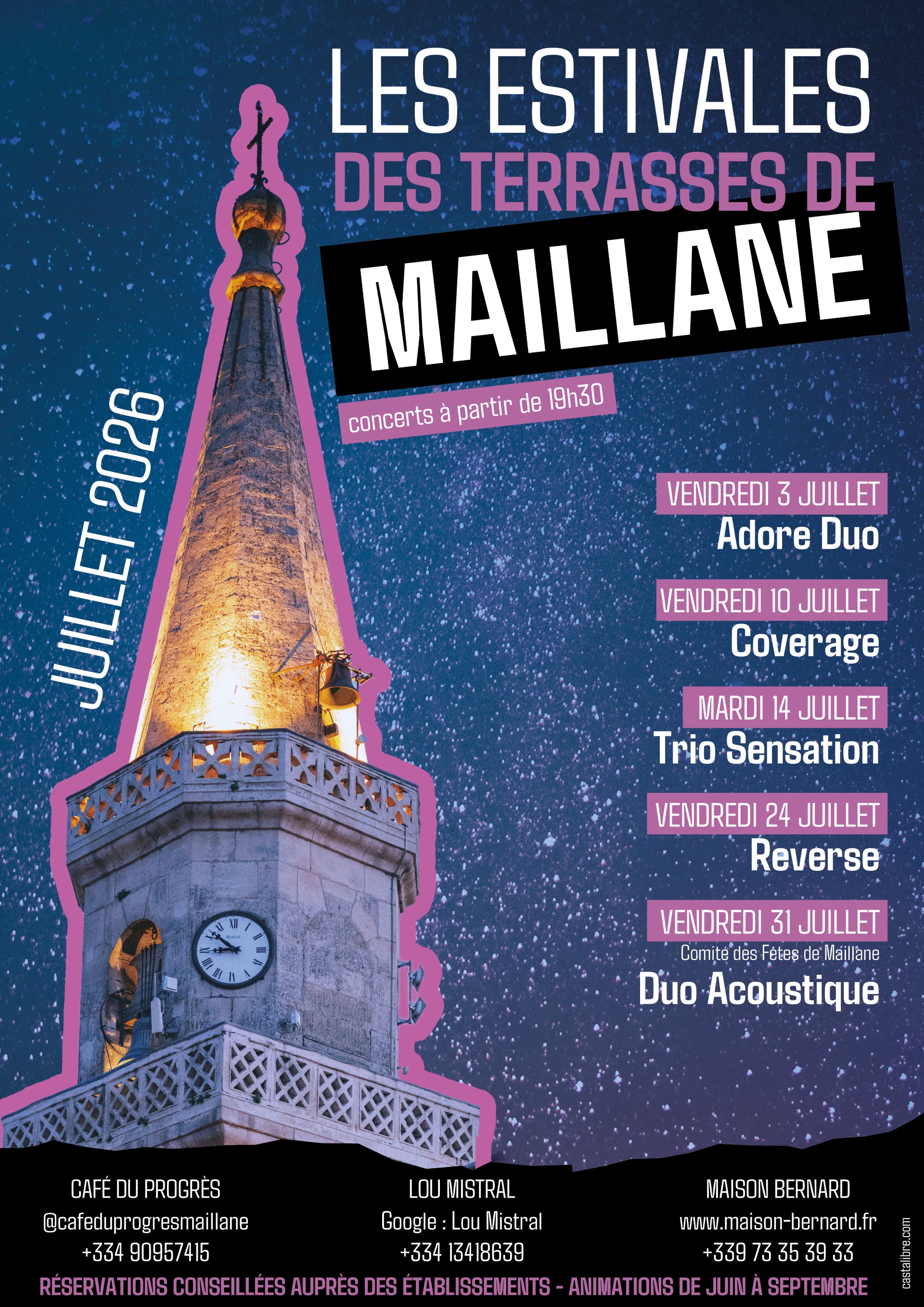 Les estivales des terrasses de Maillane juillet