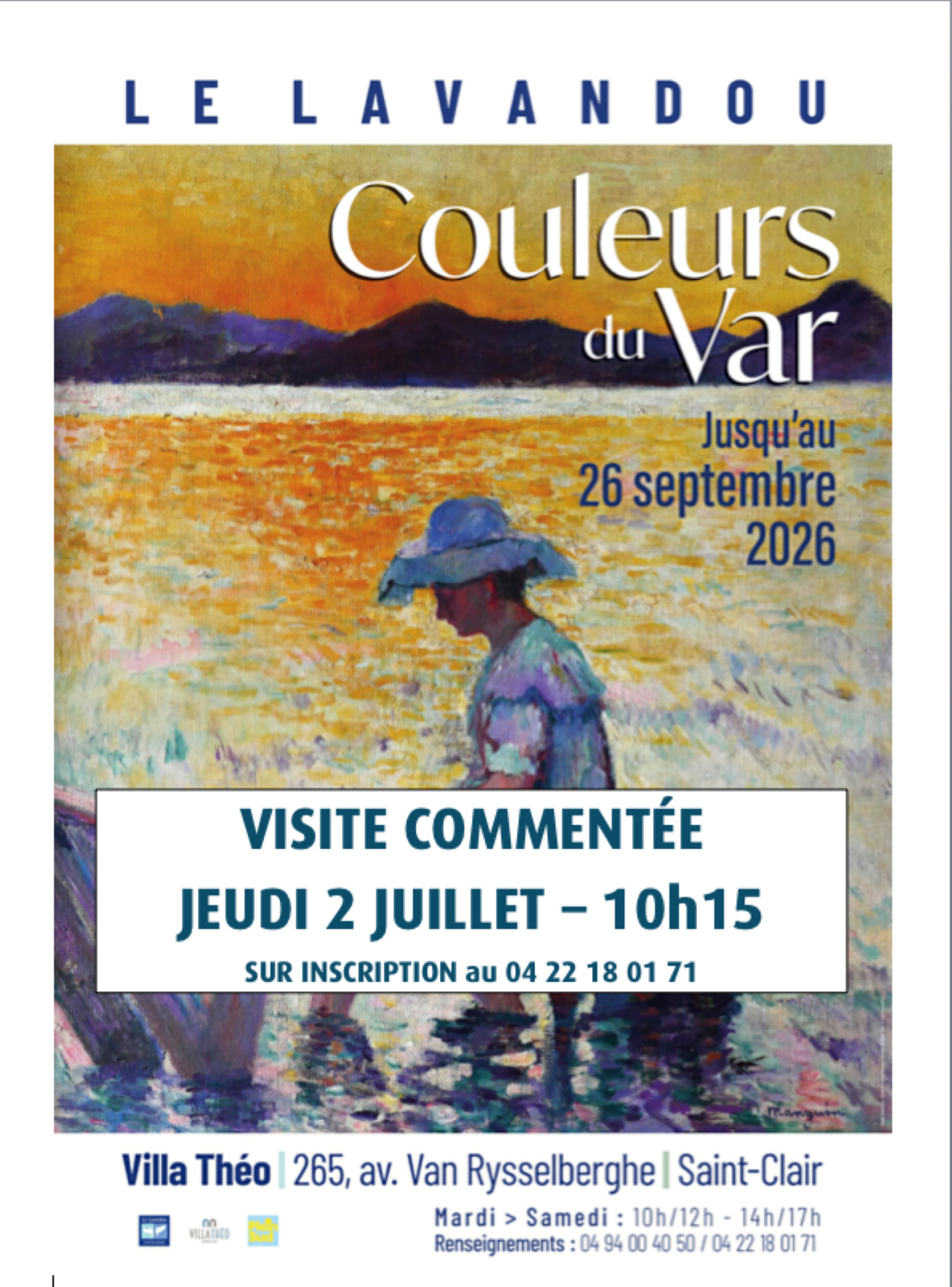 Visite comment�e de l'exposition � Couleurs du Var� � la villa Th�o