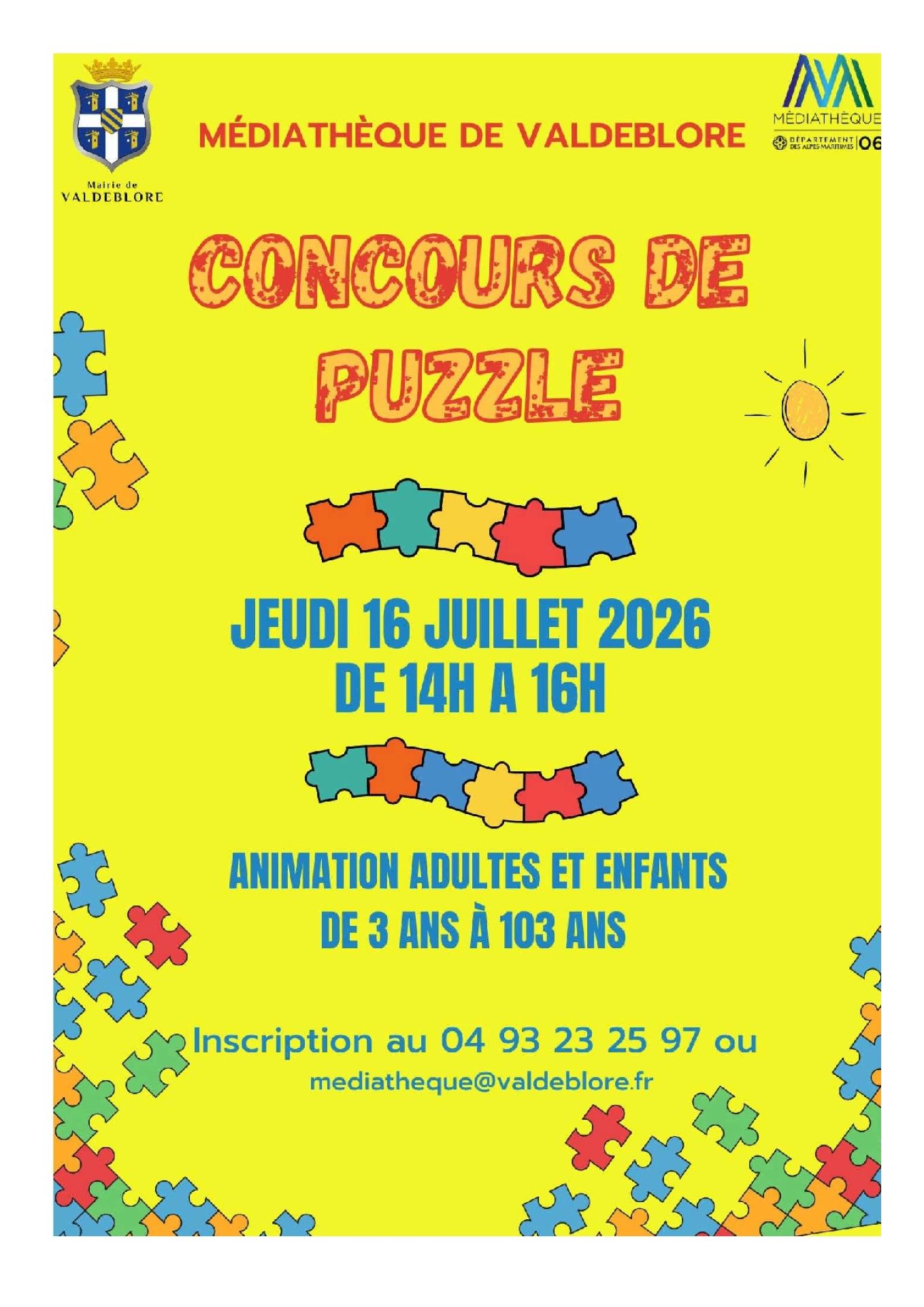 Concours de Puzzle - M�diath�que Valdeblore