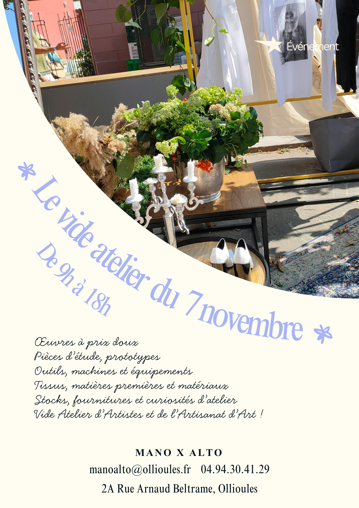 Vide atelier d'artisan - Mano x Alto