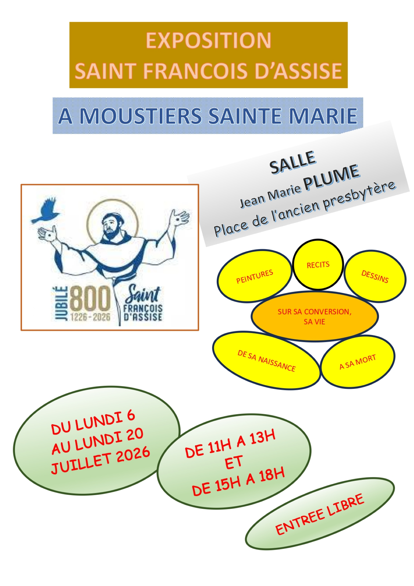 Exposition sur St-Fran�ois d'Assise - Jubil� 800 ans