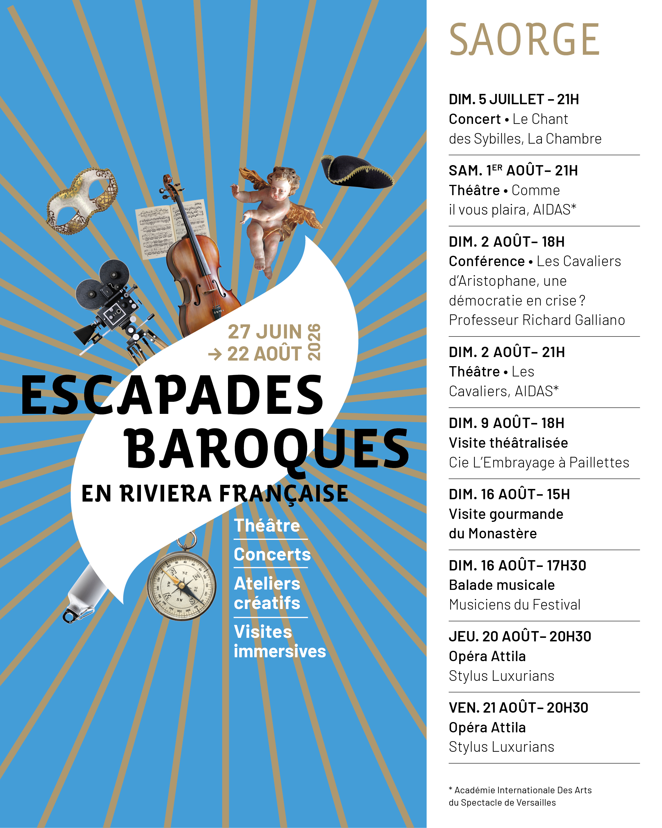 Escapades Baroques : Cie L'Embrayage � Paillettes � Saorge