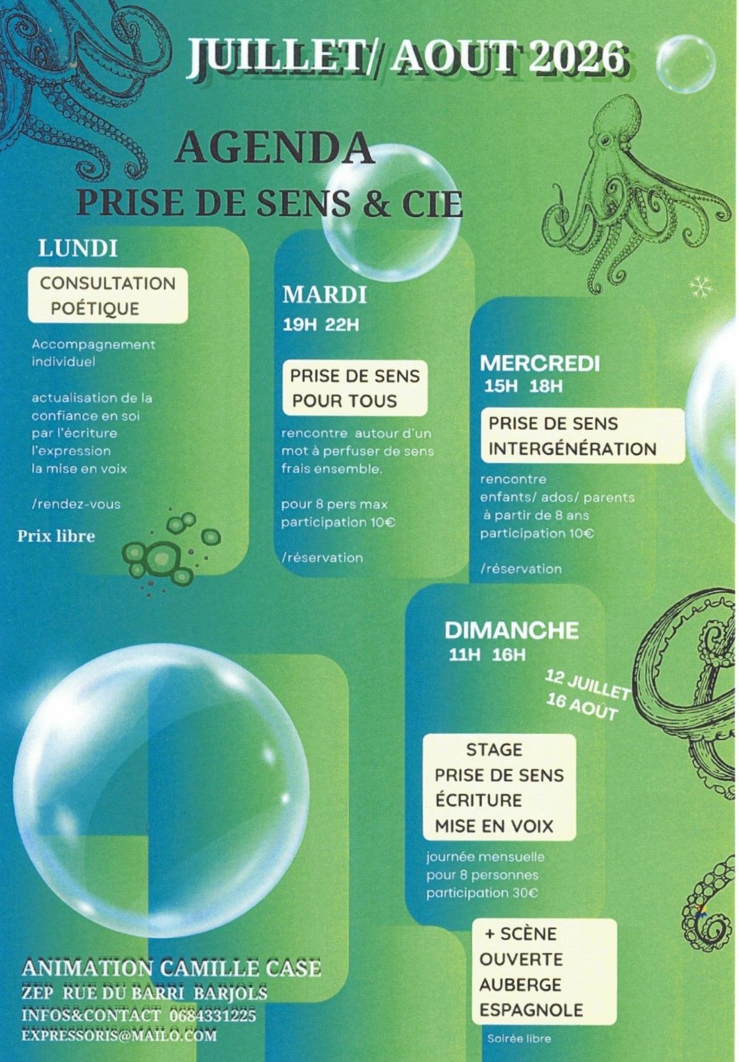 Atelier po�sie : Prise de sens pour tous (adultes)