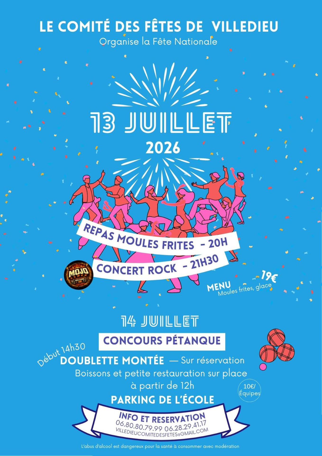 Concours de p�tanque et buvette  - Comit� des f�tes de Villedieu