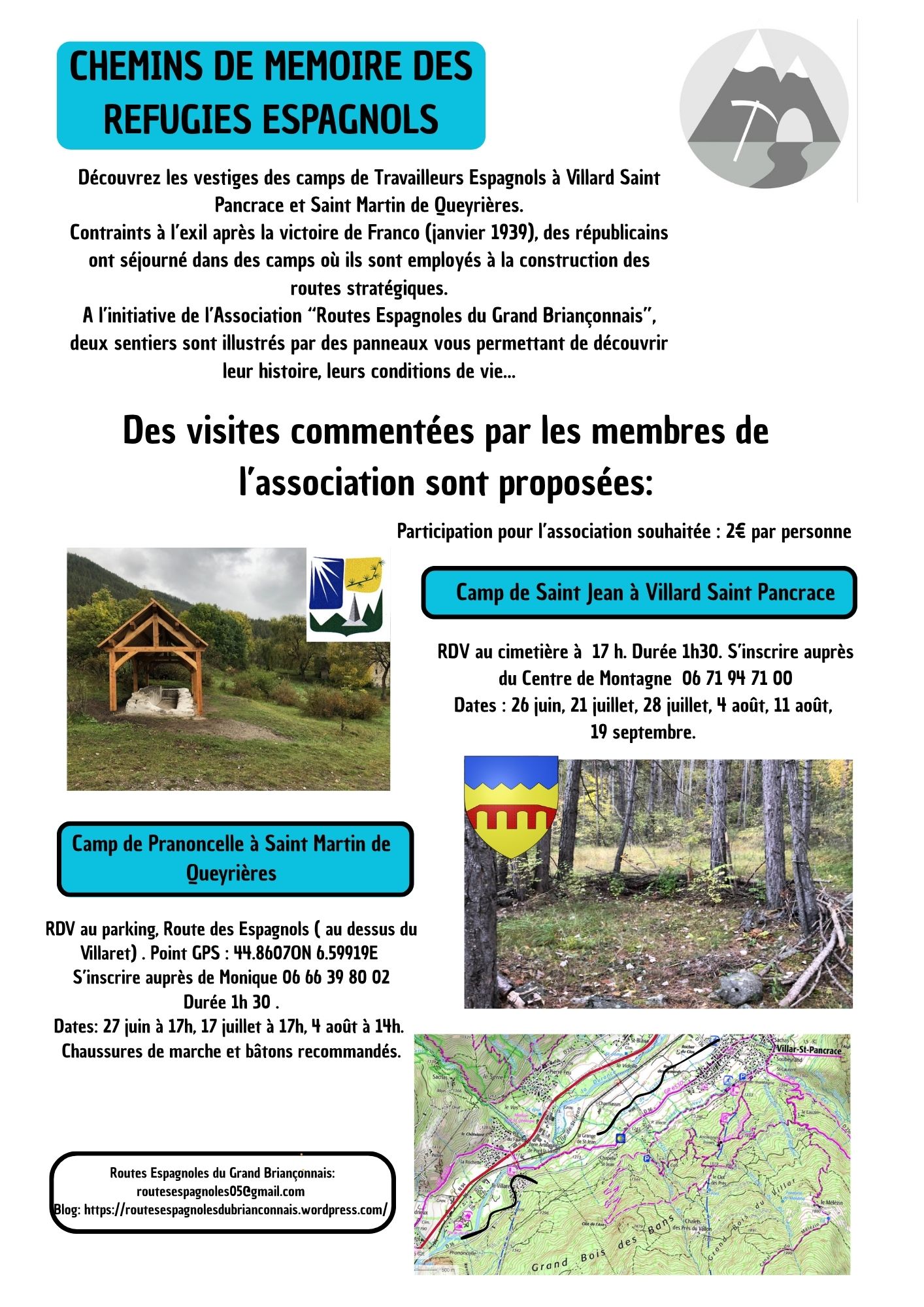 Chemin de m�moire des r�fugi�s espagnols: visites comment�es