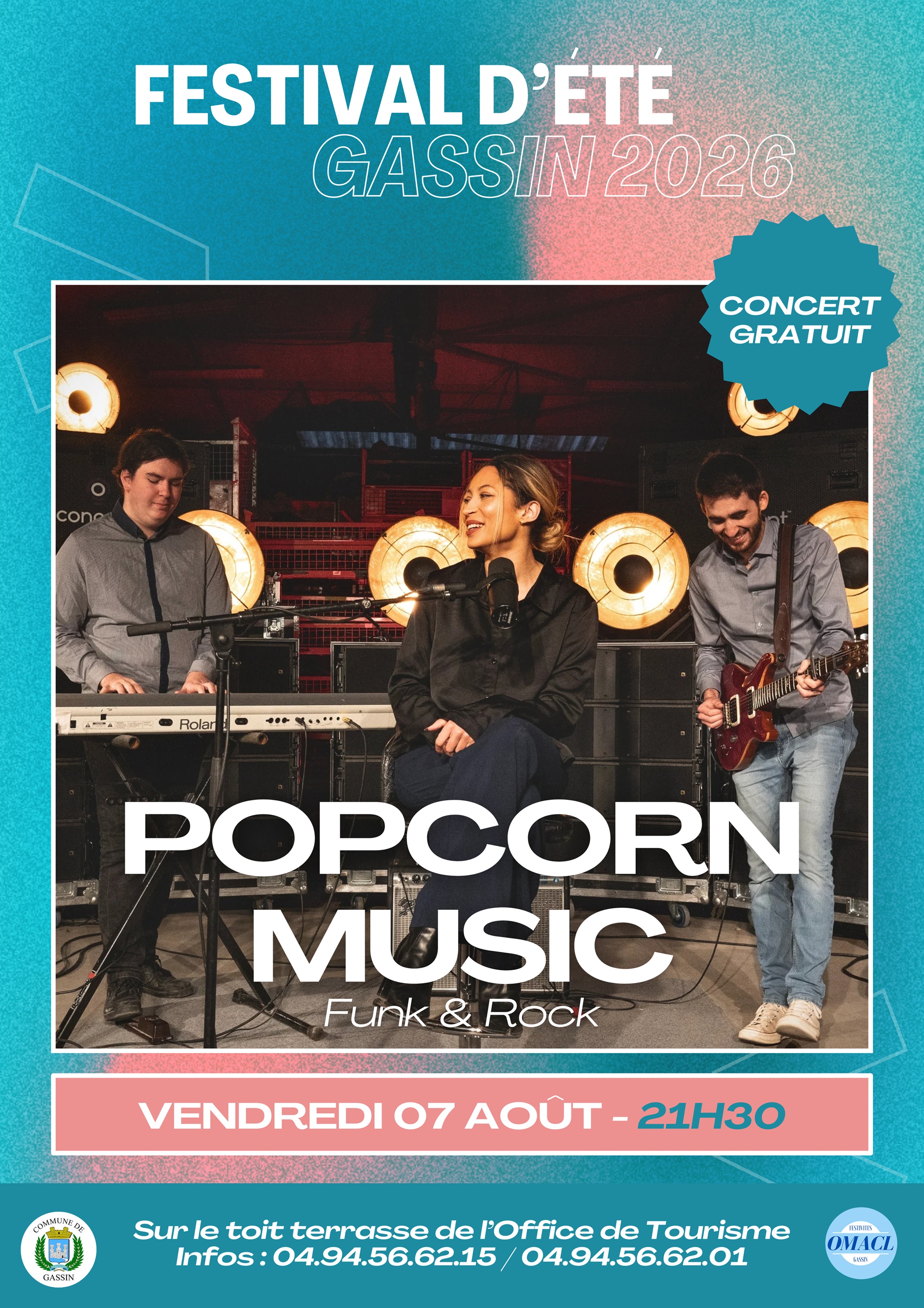 Festival d'�t� 2026 - Concert du groupe Popcorn music
