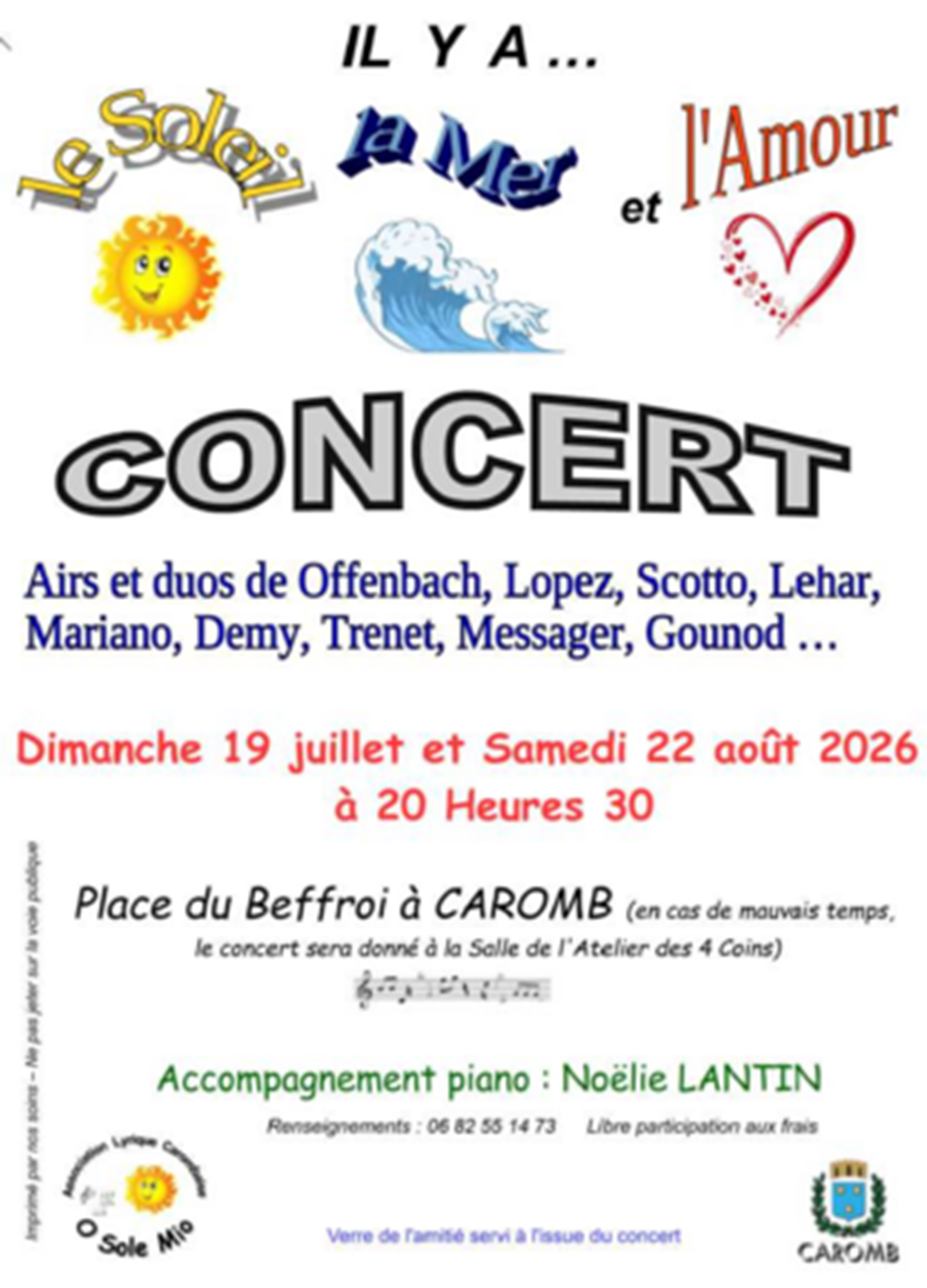 Concert : Il y a le soleil, la mer et l'amour