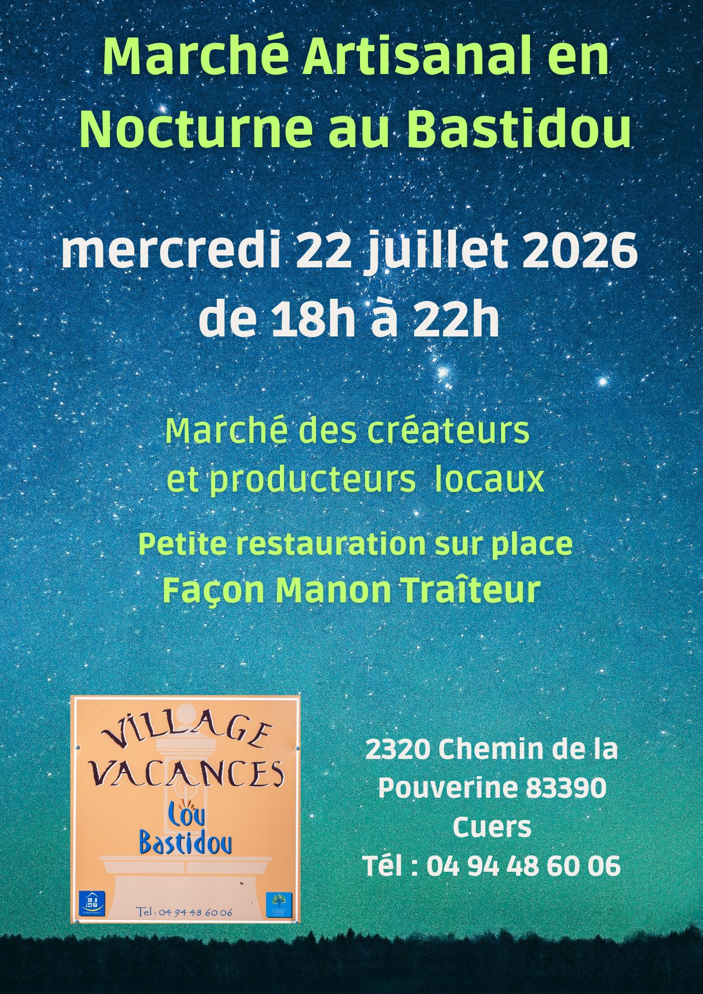 March� nocturne des cr�ateurs et artisans locaux � Lou Bastidou