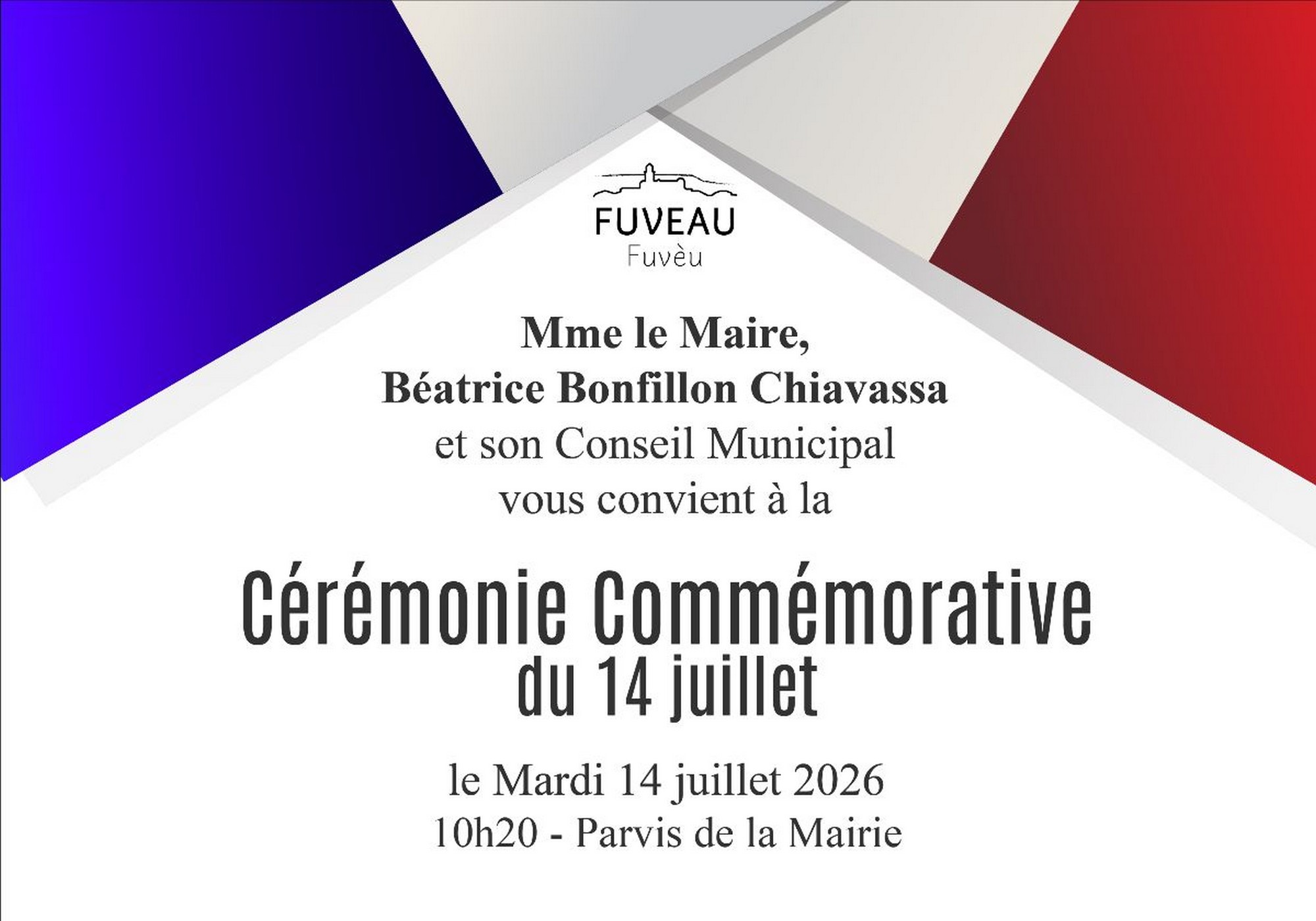 C�r�monie comm�morative du 14 juillet