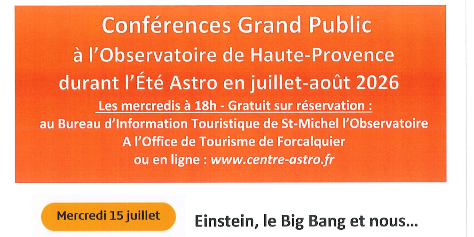 Einstein, le Big Bang et nous...