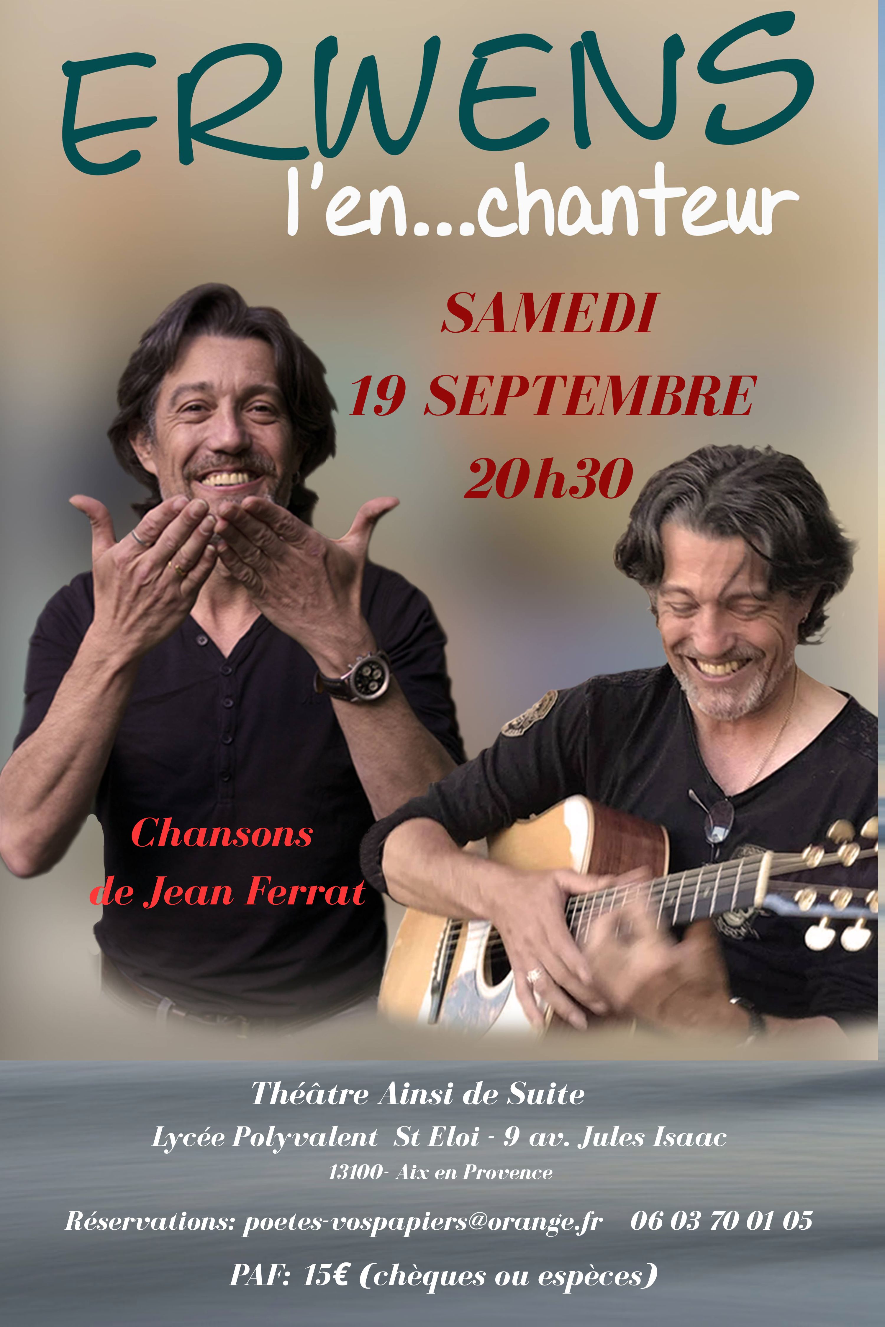 Concert - Erwens l'en� Chanteur chante Jean Ferrat