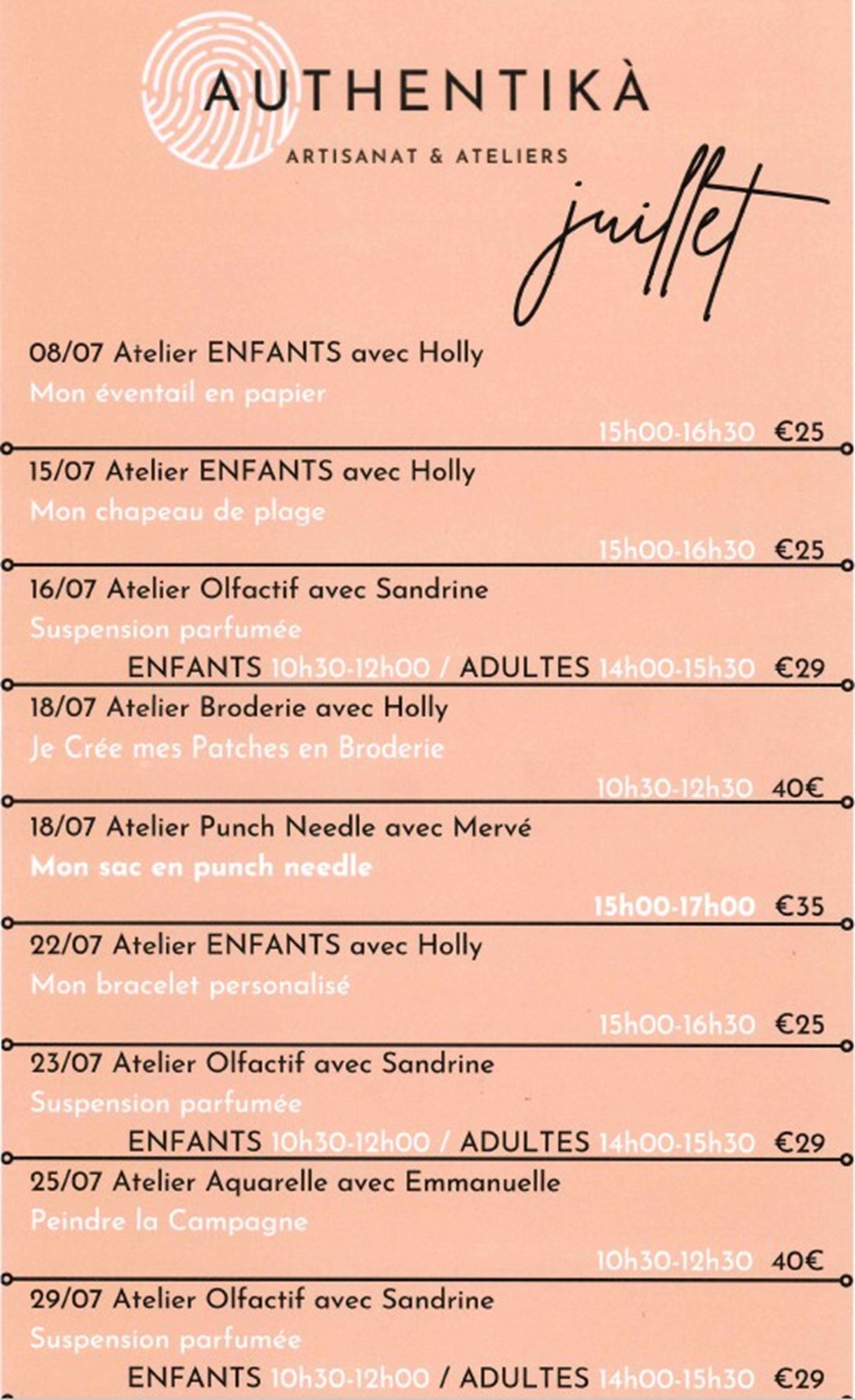 Ateliers cr�atifs - Authentik�