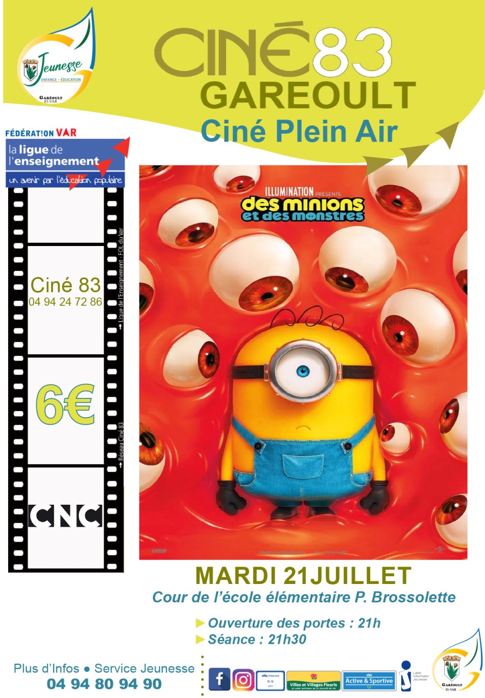 Cin� plein air : Des Minions et des Monstres