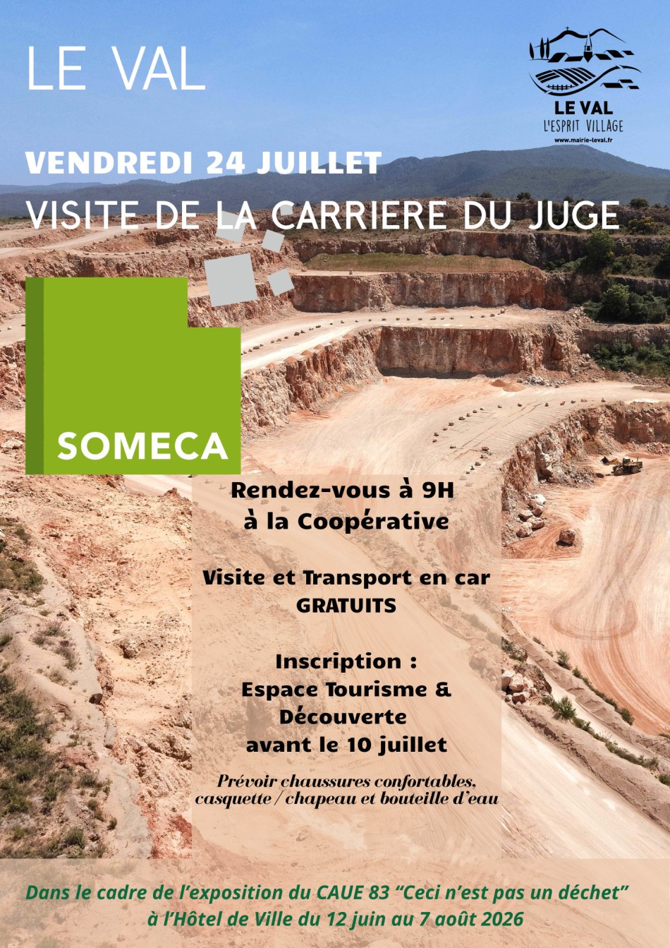 Visite de la carri�re du Juge