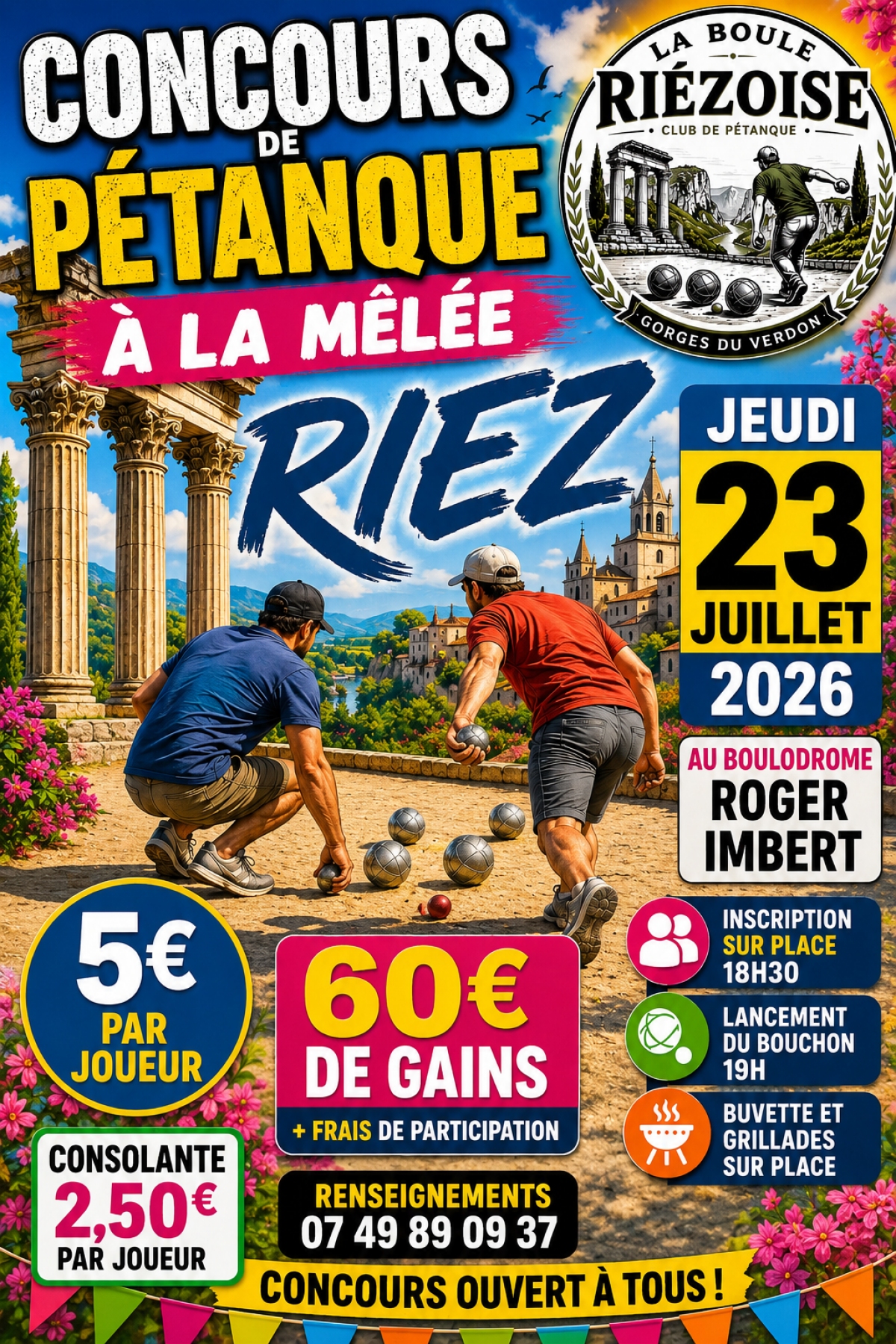Concours de p�tanque � la m�l�e