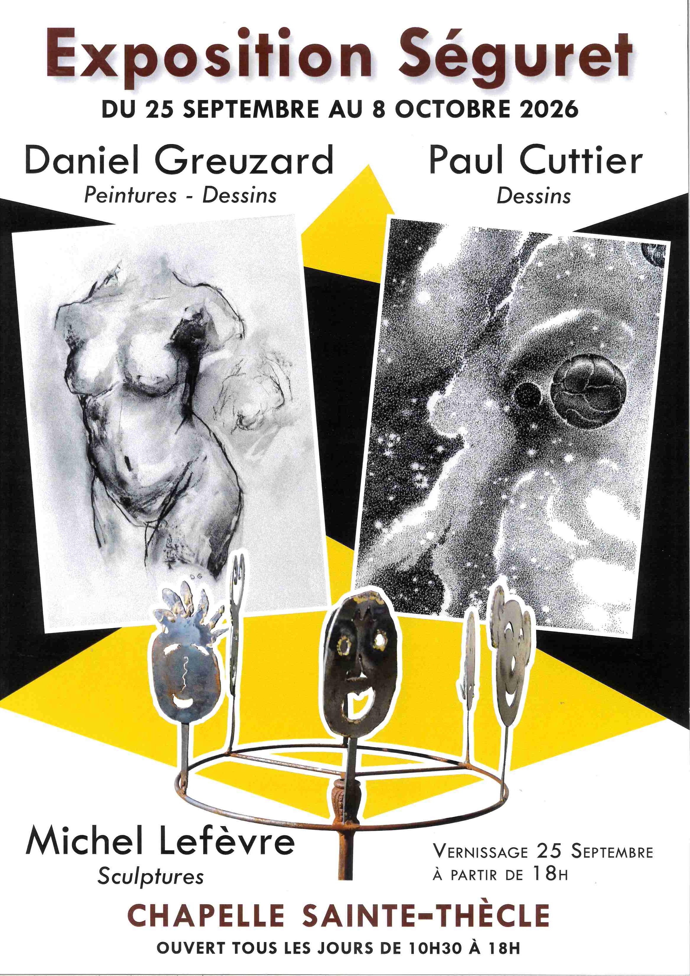 Exposition de sculptures, peintures et dessins - Chapelle Sainte Th�cle