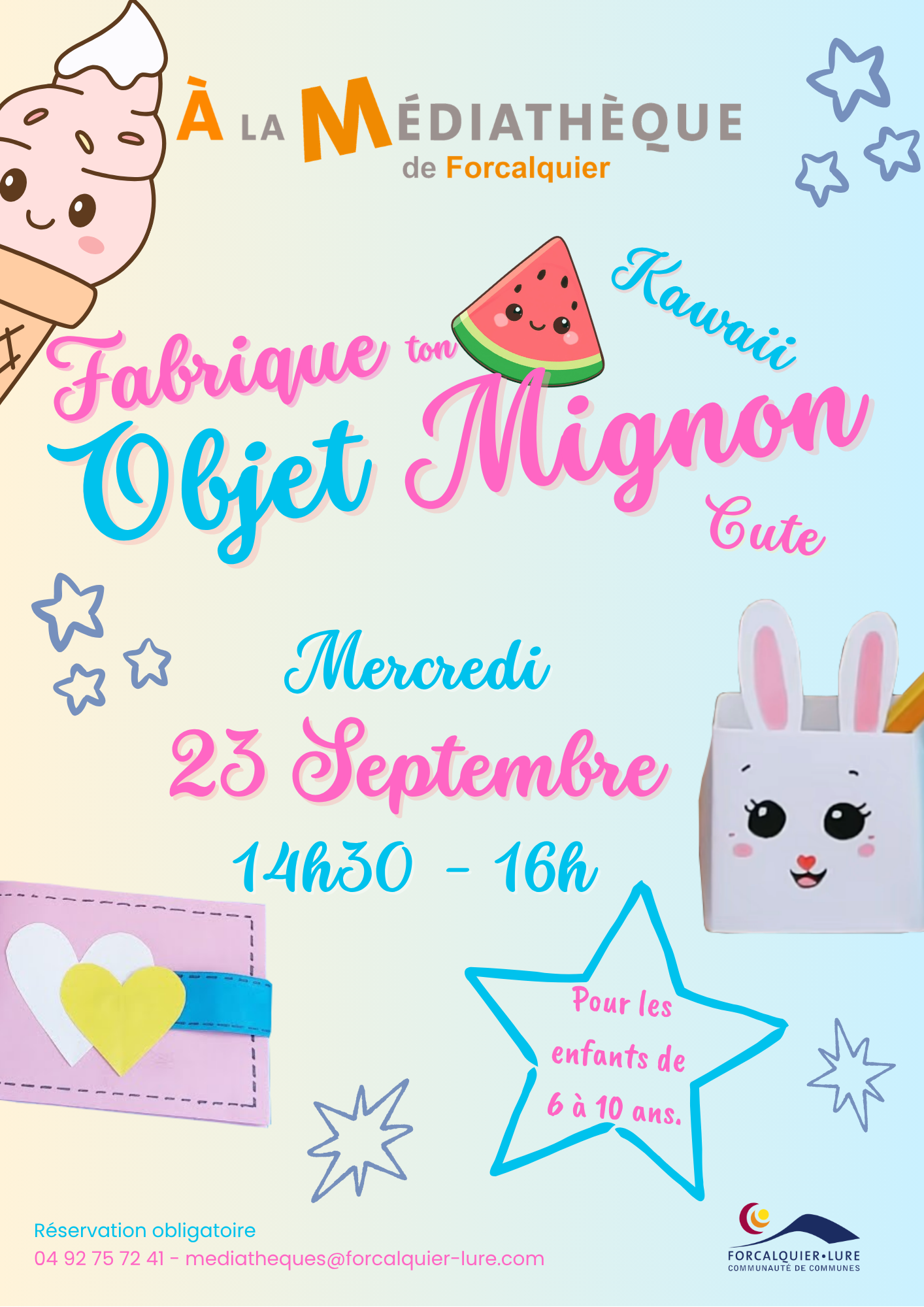 Atelier : fabrique ton objet mignon