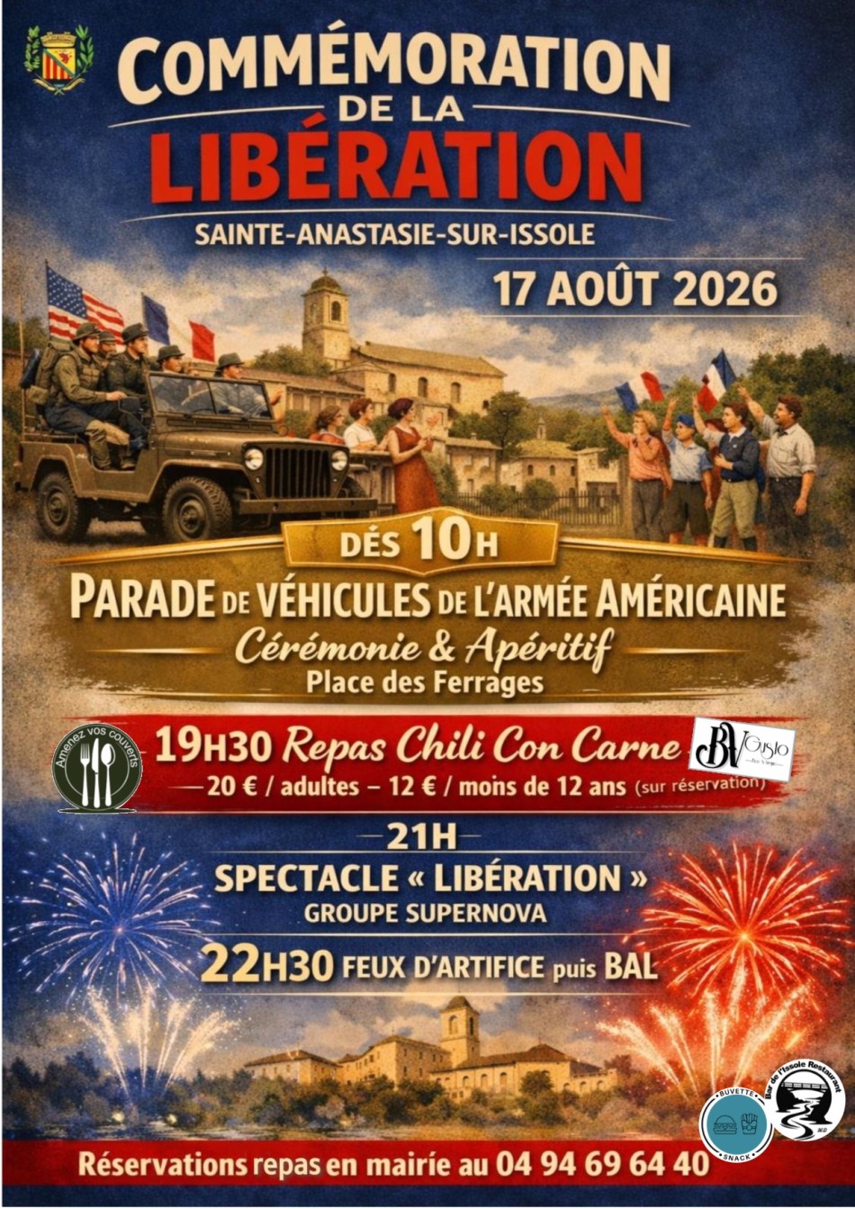 Comm�moration de la Lib�ration : d�fil�, spectacle et feu d'artifice