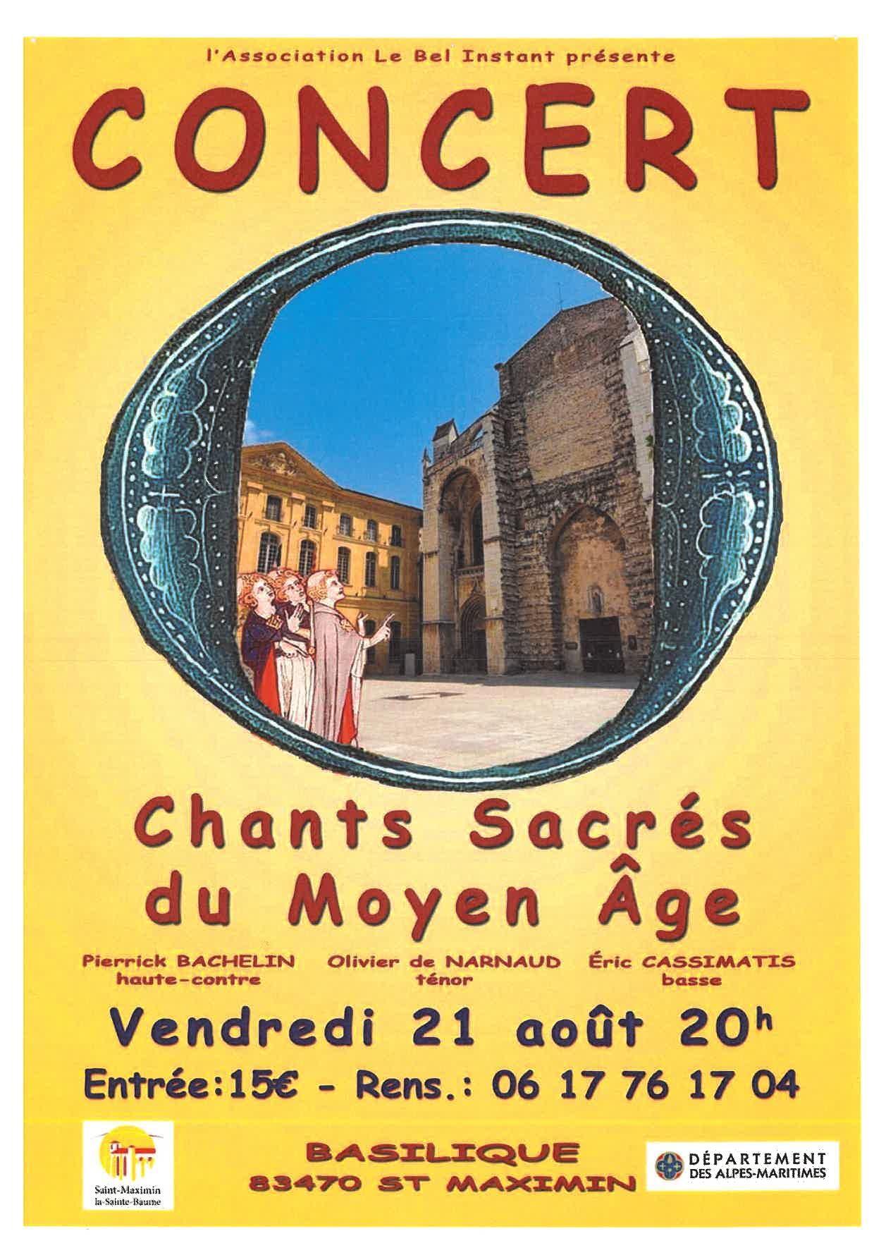 Concert : Chants sacr�s du Moyen -Age