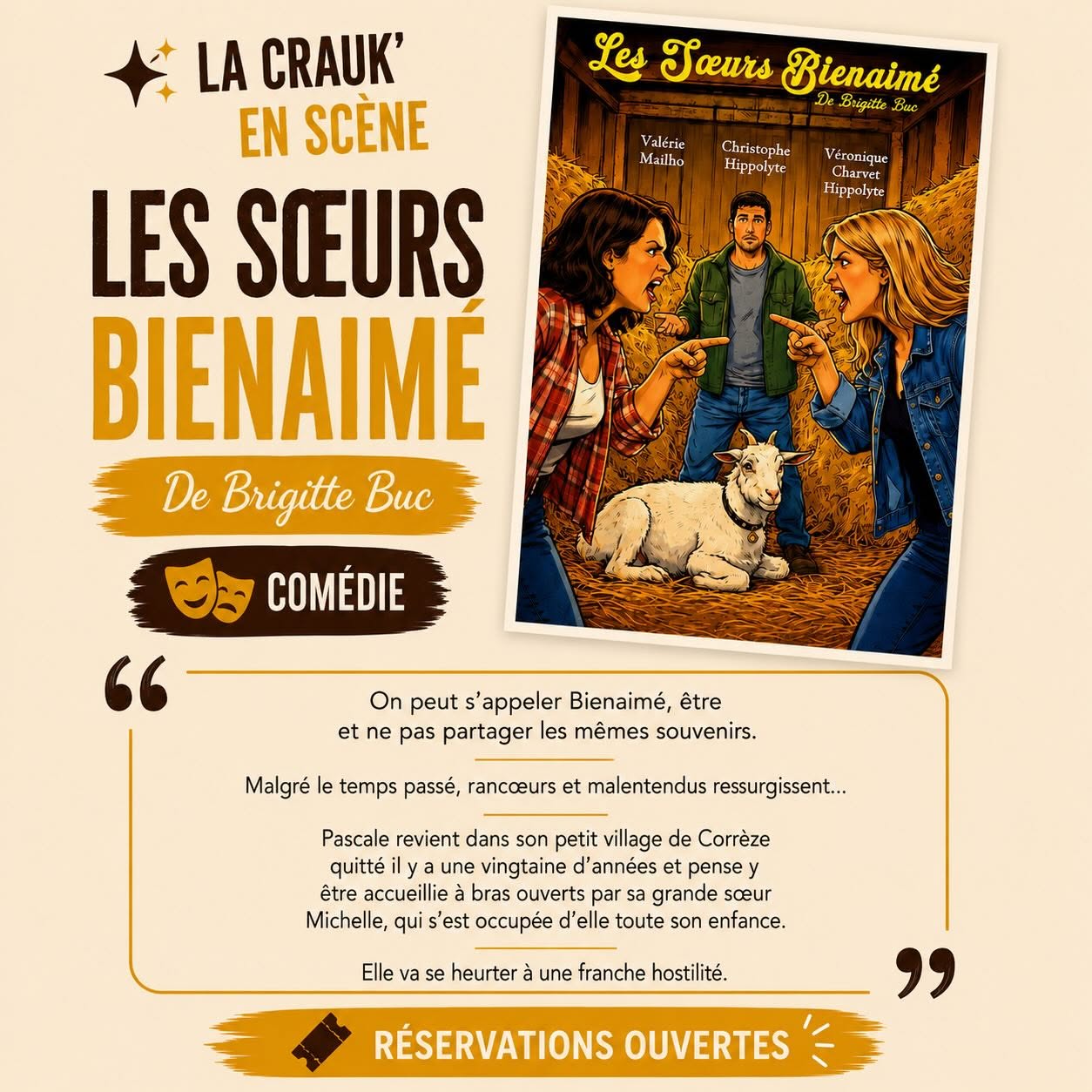Festival th��tre dans les vignes : Les s�urs Bienaim�