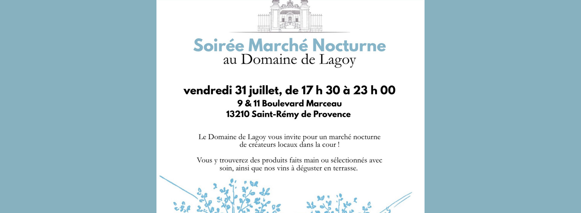 Soir�e march� nocturne au Domaine de Lagoy