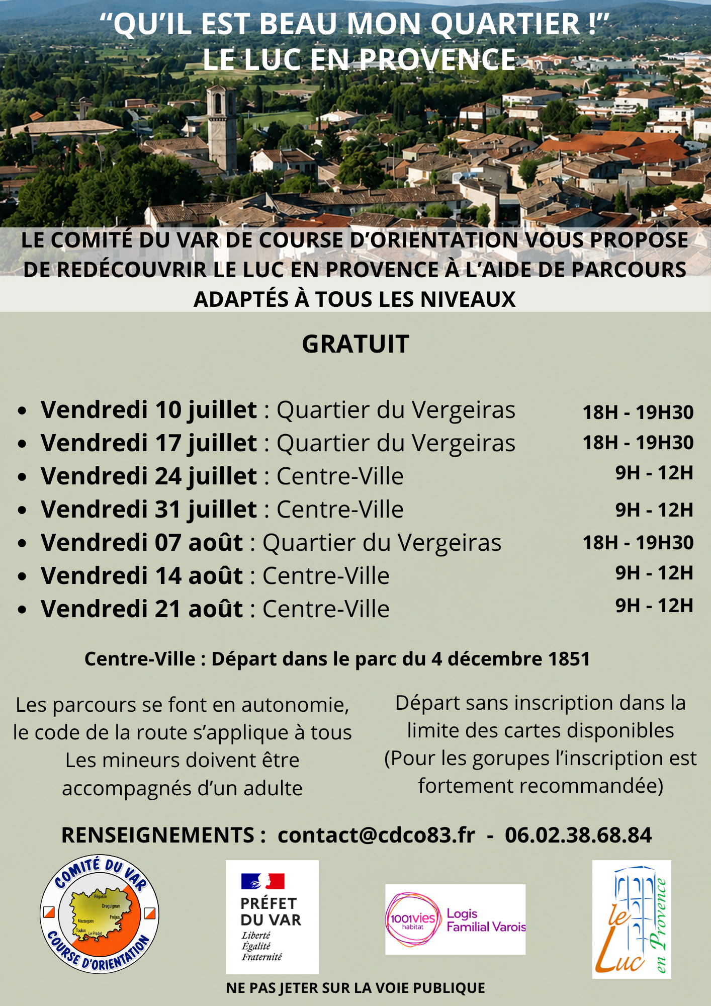 Course d'orientation au Luc en Provence