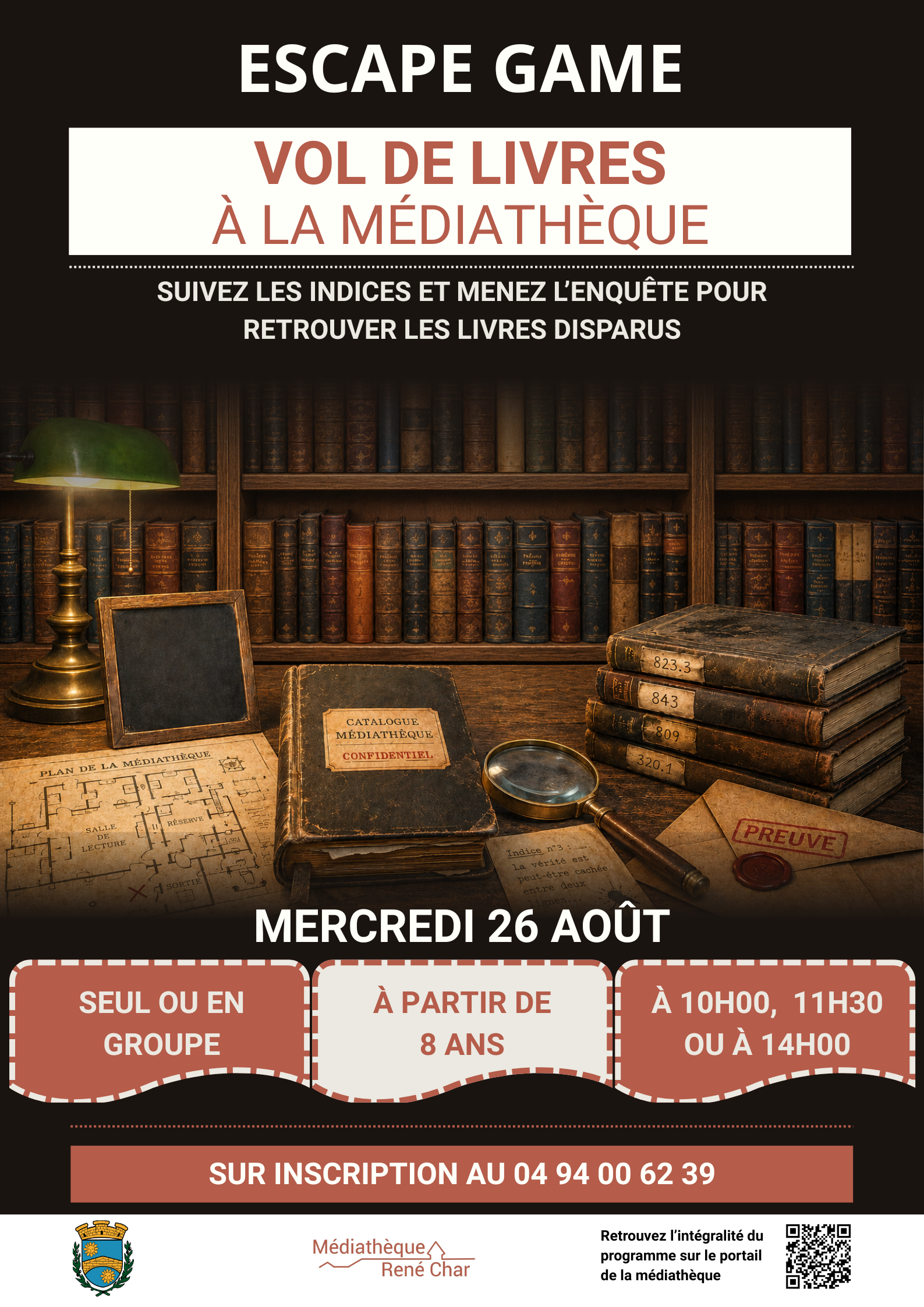 Escape game - Vol de livres � la m�diath�que