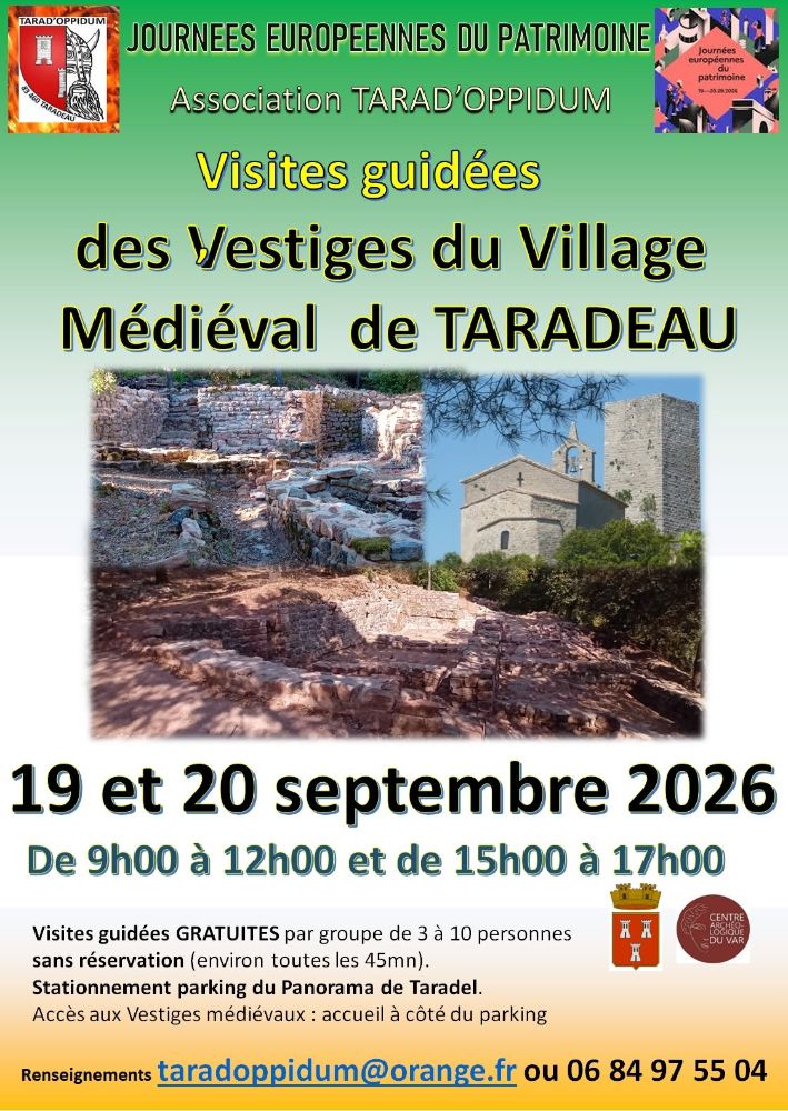 Journ�es Europ�ennes du patrimoine - visites guid�es des Vestiges du Villages M�di�val