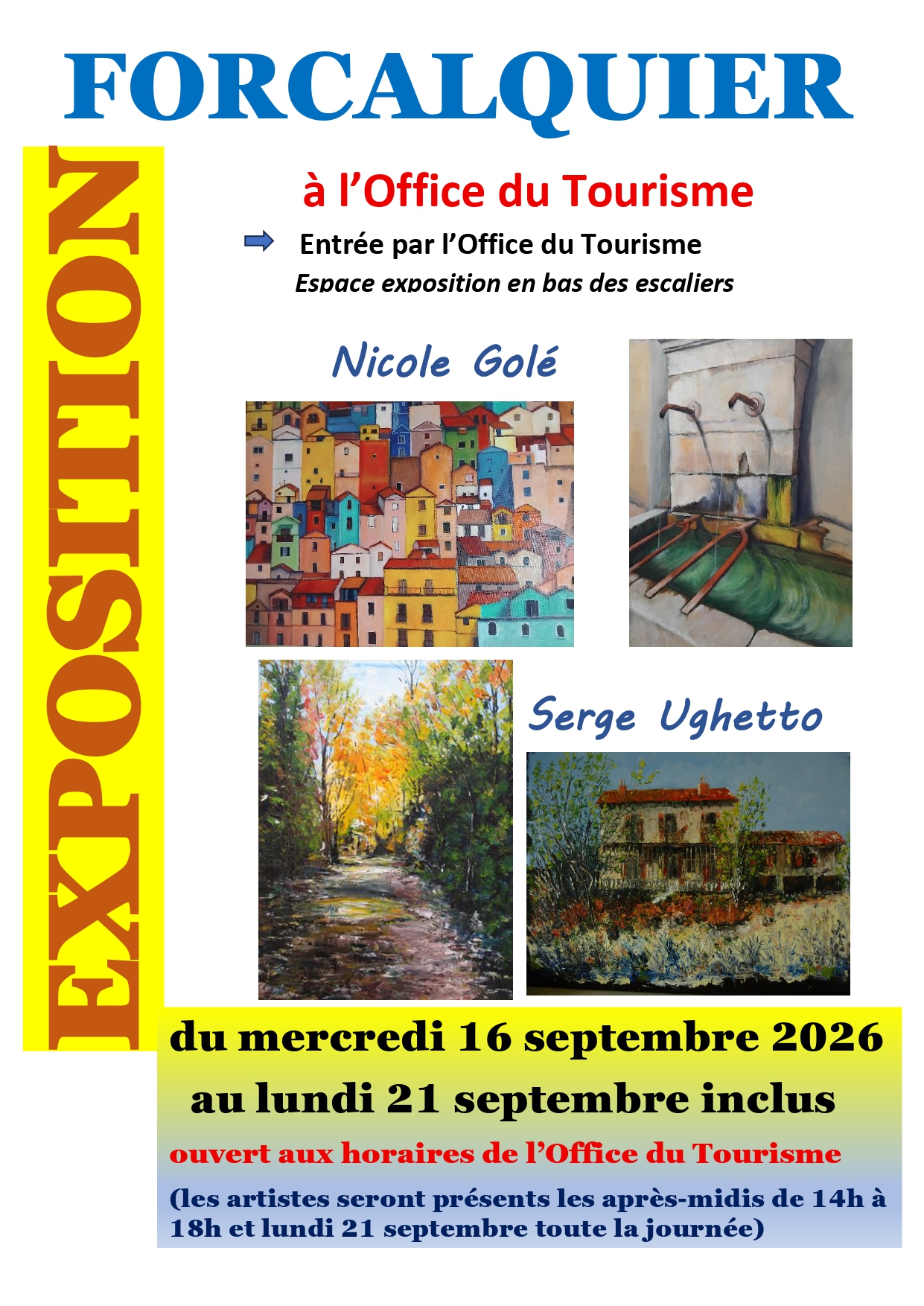 Exposition peinture Nicole Gol� / Serge Ughetto
