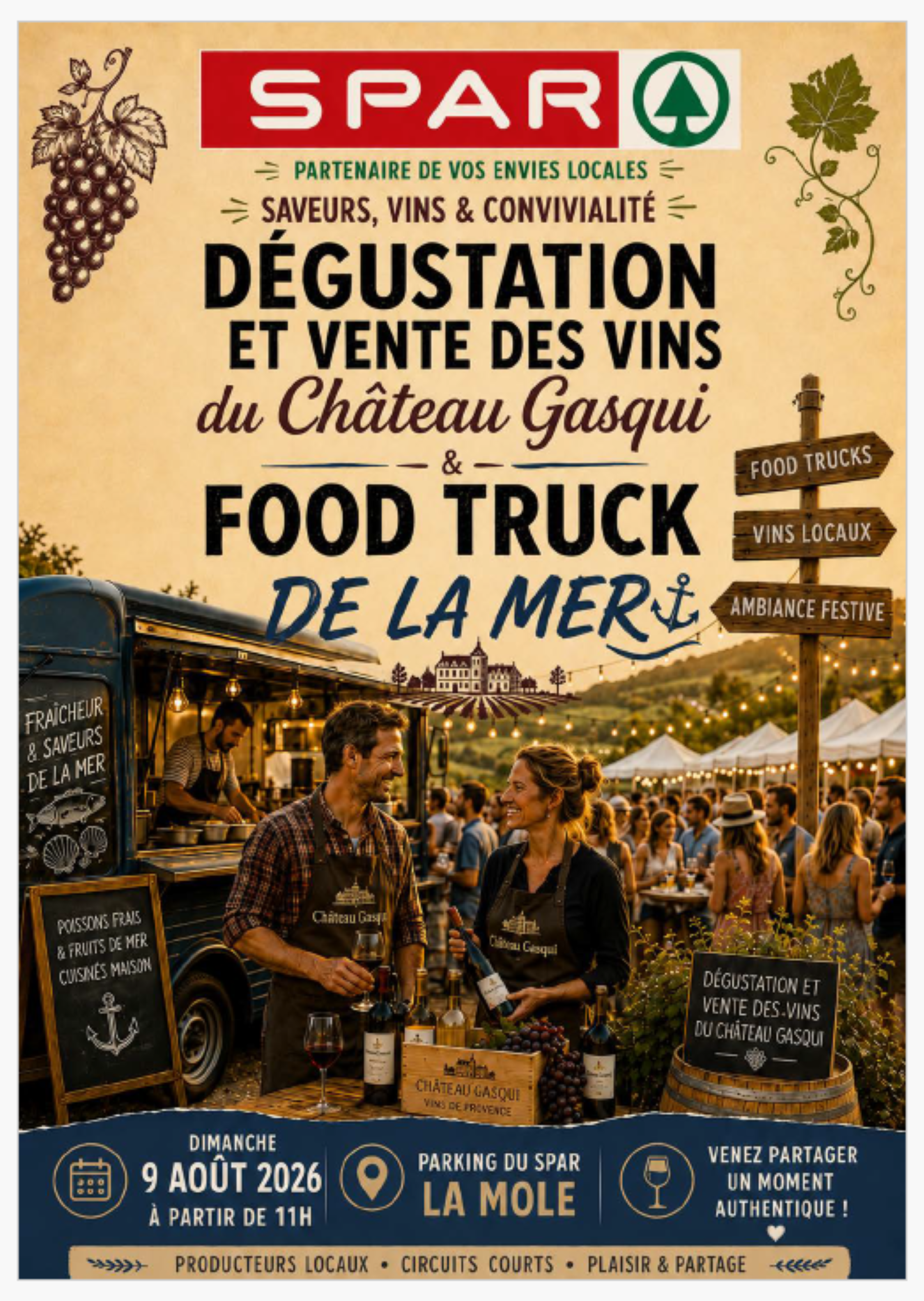 Food truck de la Mer et d�gustation des vins du Ch�teau Gasqui