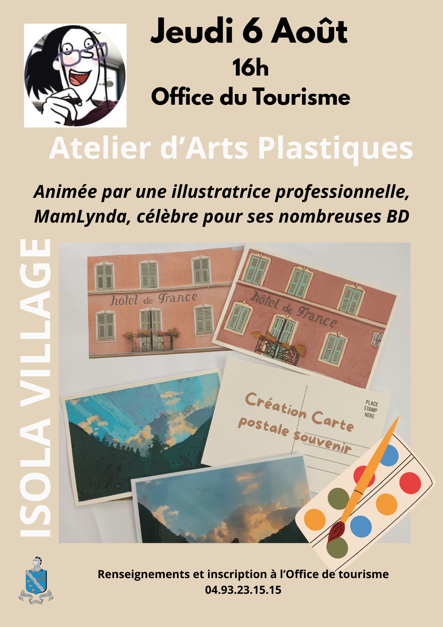 Atelier d'arts plastiques cr�ation carte postale souvenir