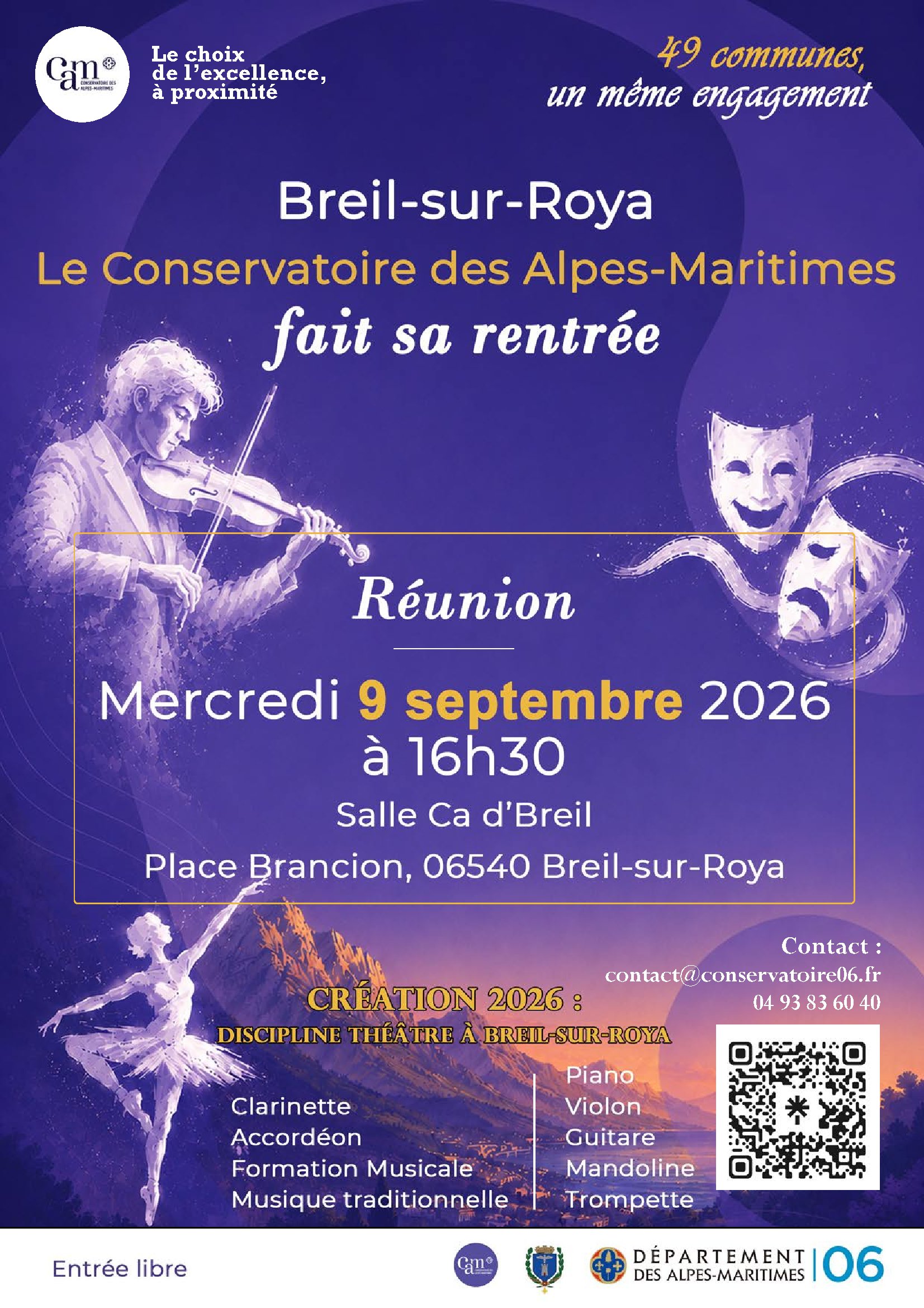 Le conservatoire des Alpes-Maritimes fait sa rentr�e